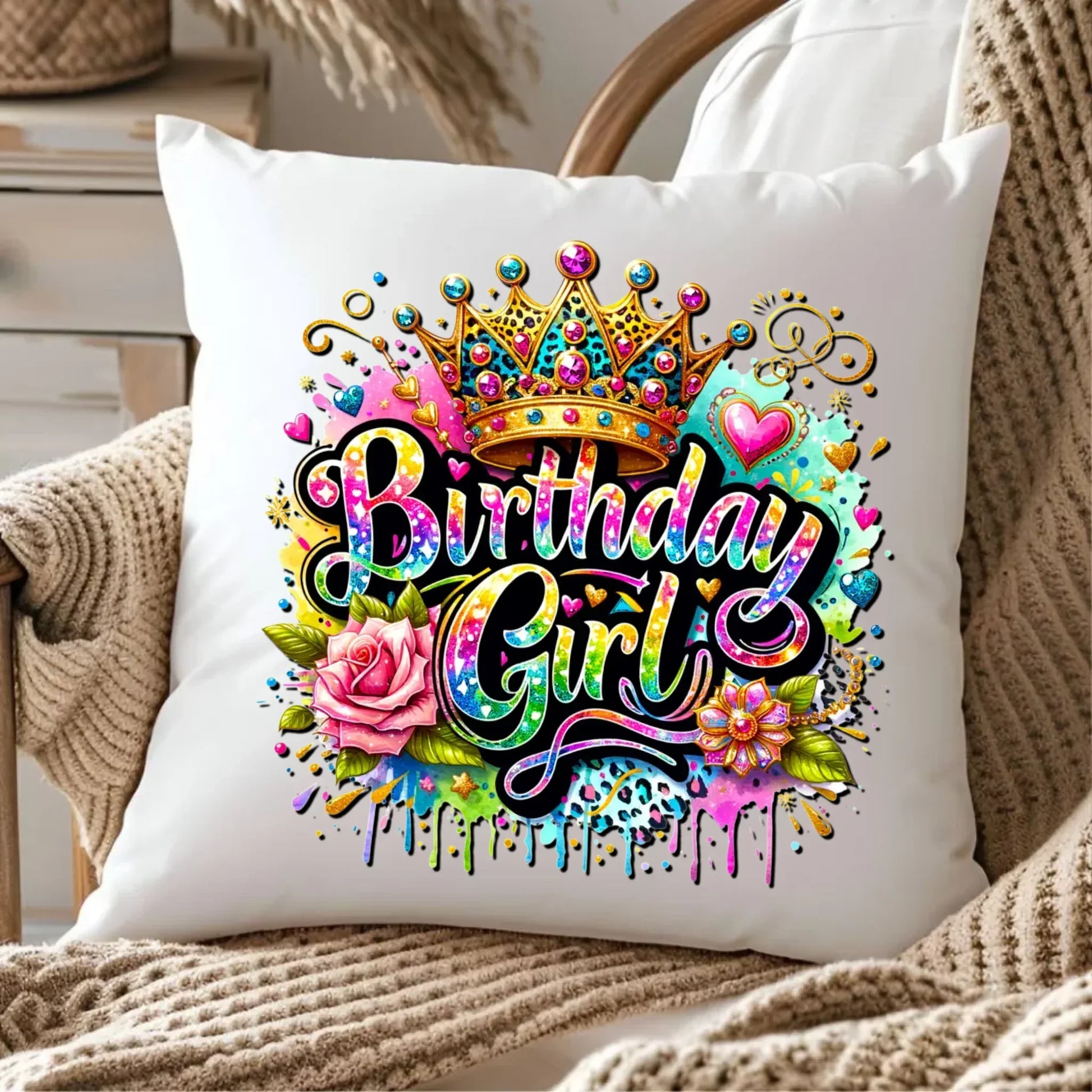 Birthday Girl | Poduszka na urodziny U34 - StoryCups.pl