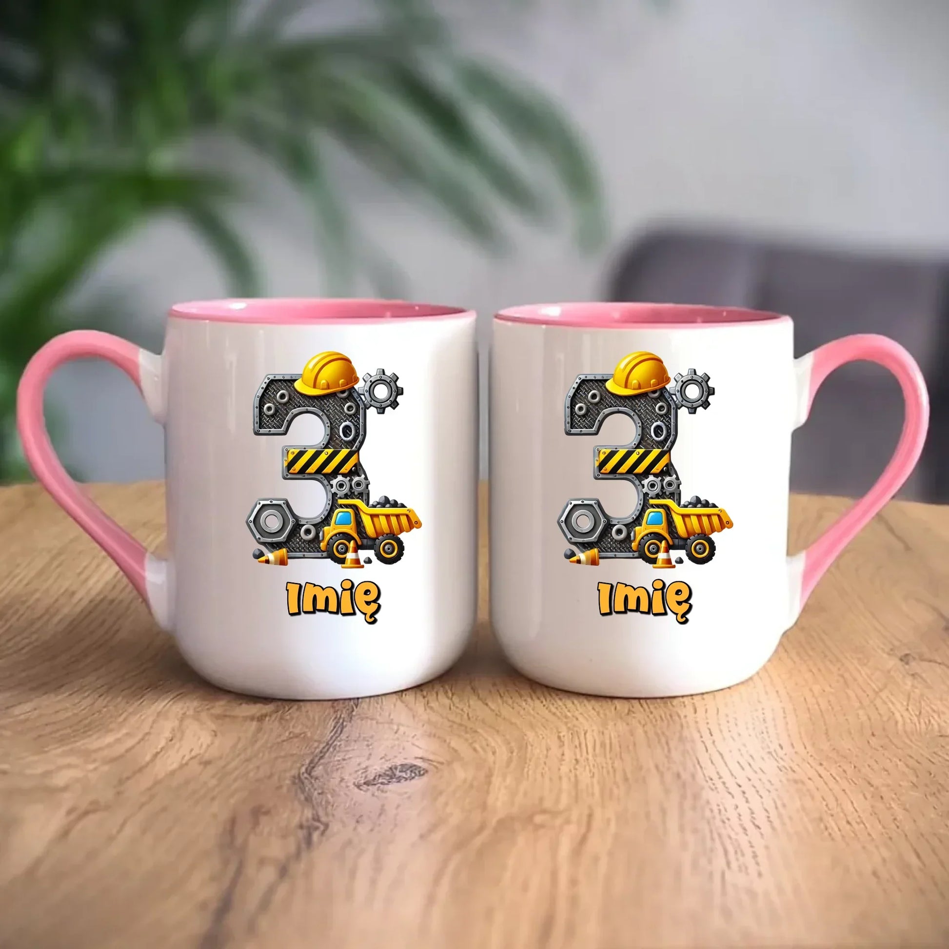 Koparka, konstrukcja | Kubek na 3. urodziny dla chłopca U37 - StoryCups.pl