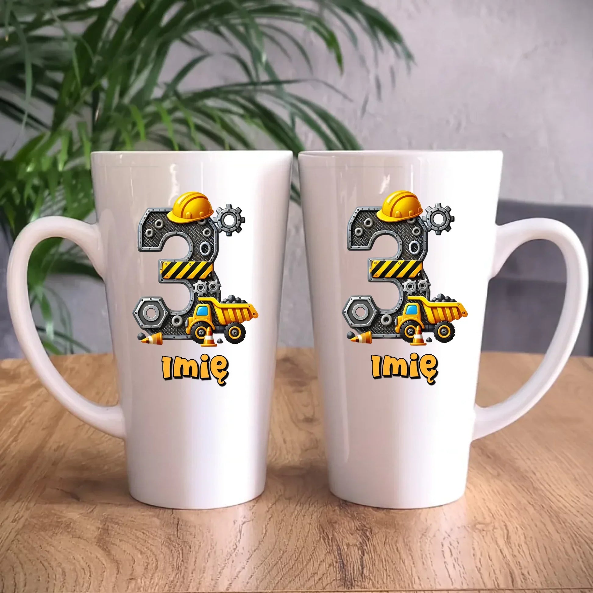 Koparka, konstrukcja | Kubek na 3. urodziny dla chłopca U37 - StoryCups.pl