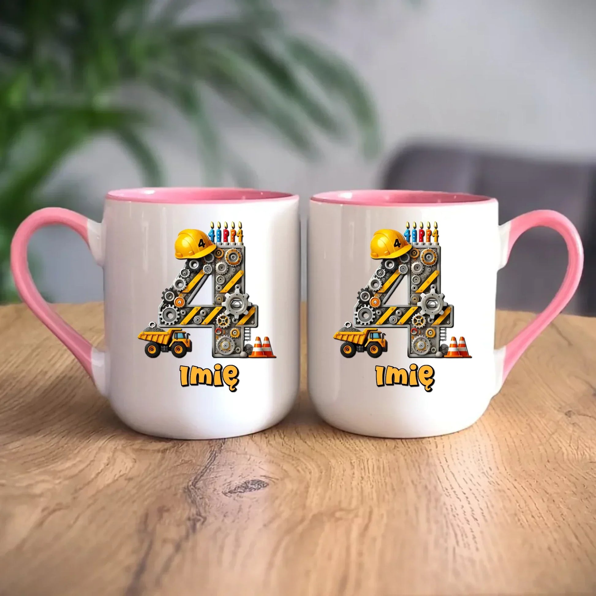 Koparka, konstrukcja | Kubek na 4. urodziny dla chłopca U38 - StoryCups.pl