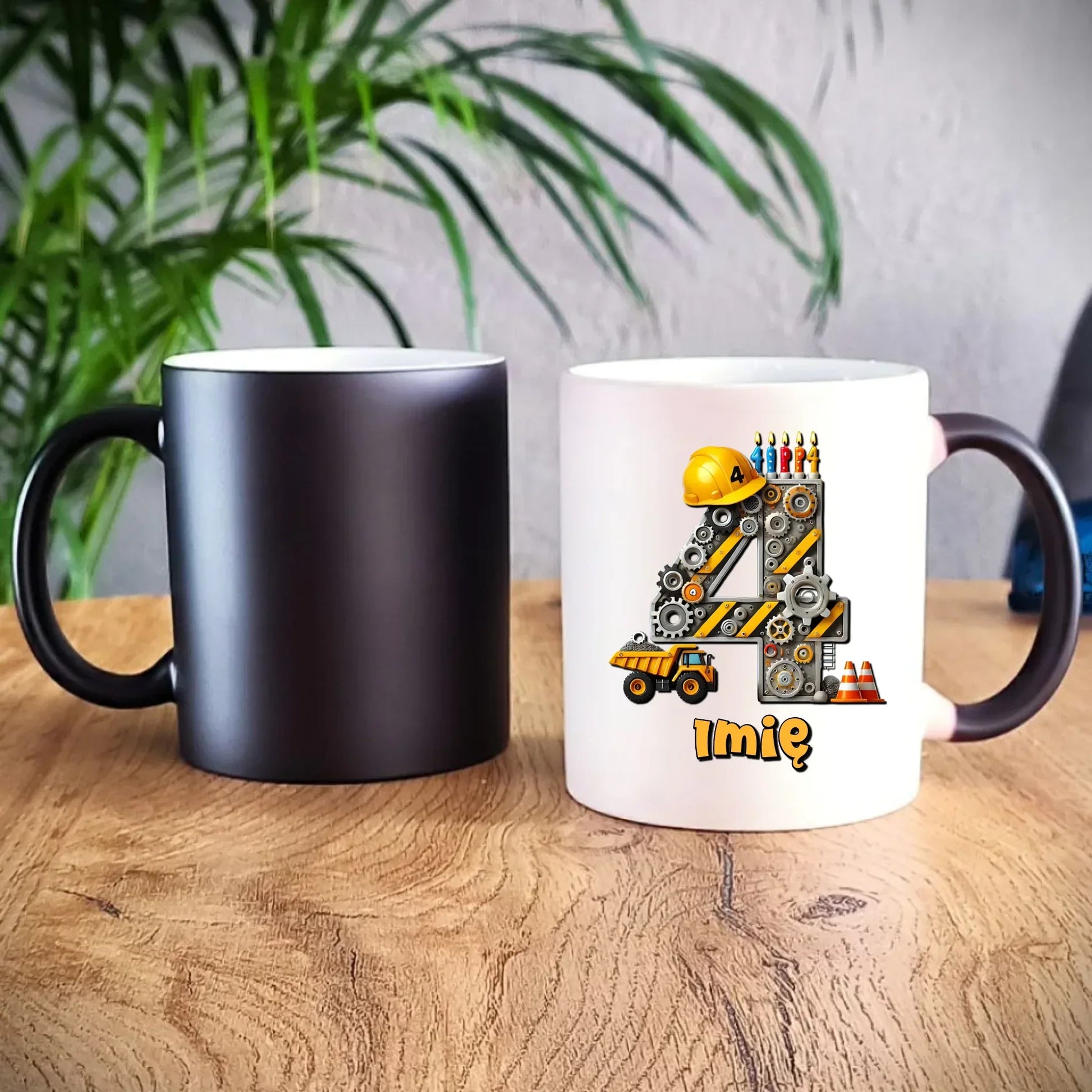 Koparka, konstrukcja | Kubek na 4. urodziny dla chłopca U38 - StoryCups.pl