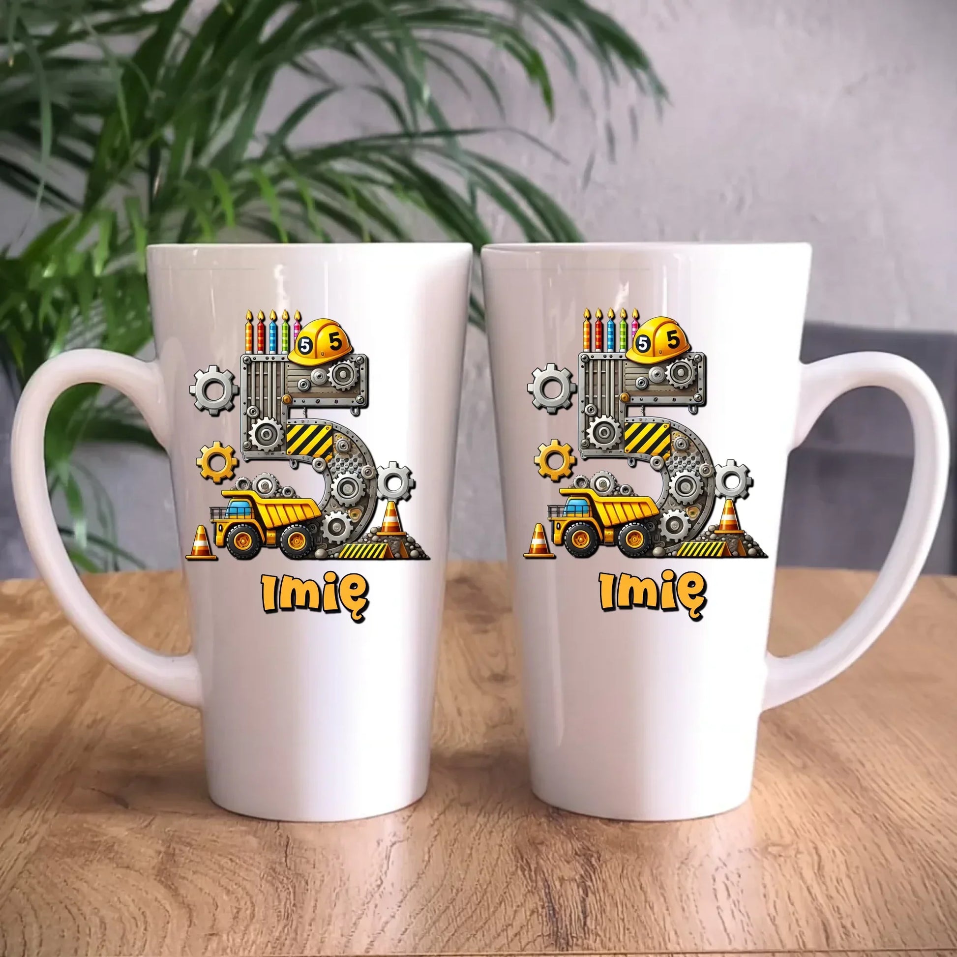 Koparka, konstrukcja | Kubek na 5. urodziny dla chłopca U39 - StoryCups.pl