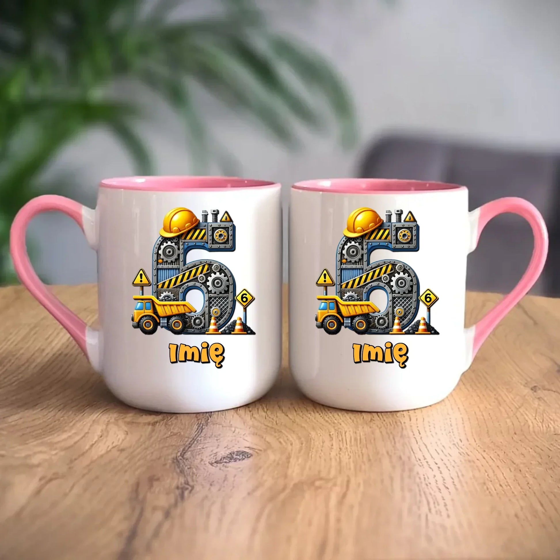 Koparka, konstrukcja | Kubek na 6. urodziny dla chłopca U40 - StoryCups.pl