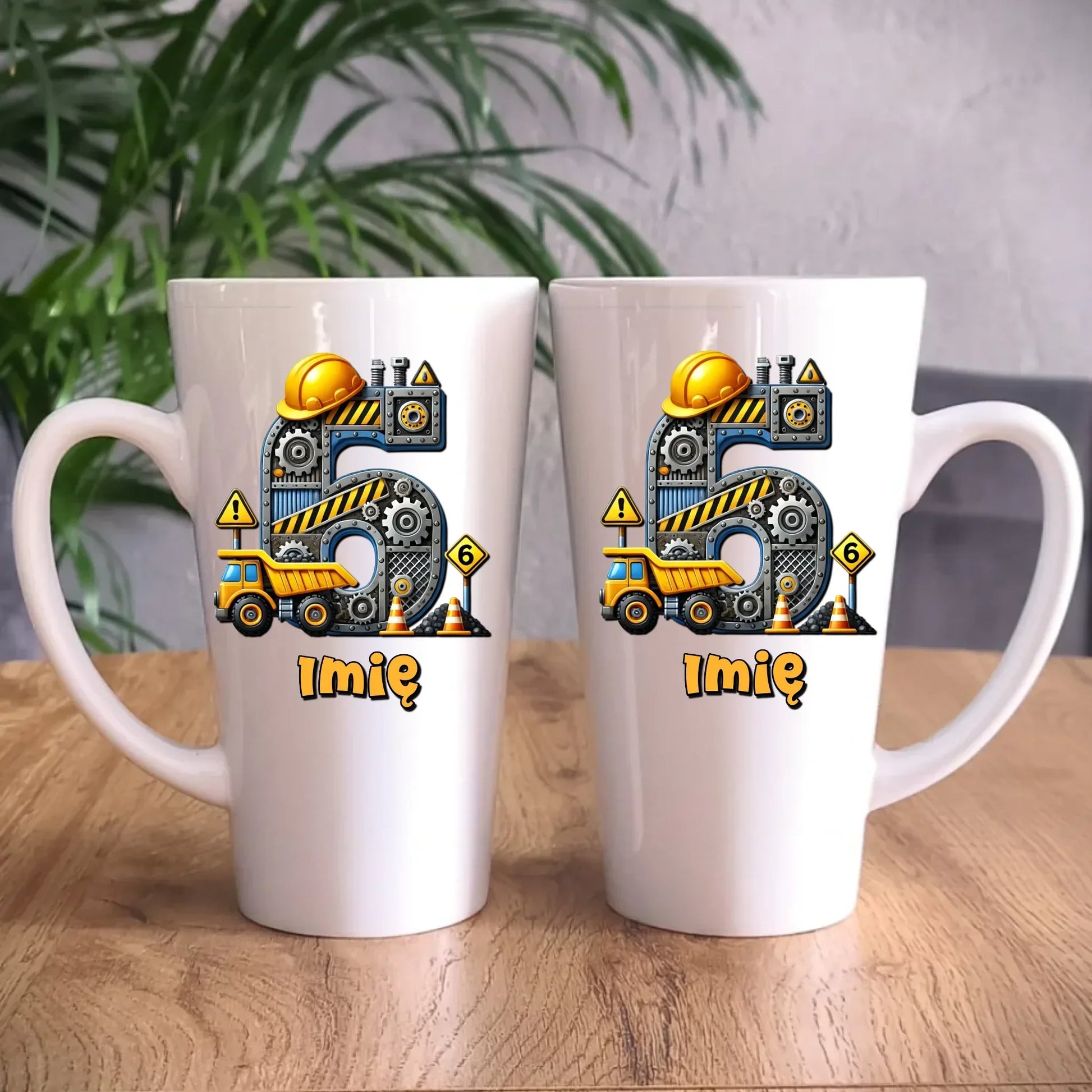 Koparka, konstrukcja | Kubek na 6. urodziny dla chłopca U40 - StoryCups.pl