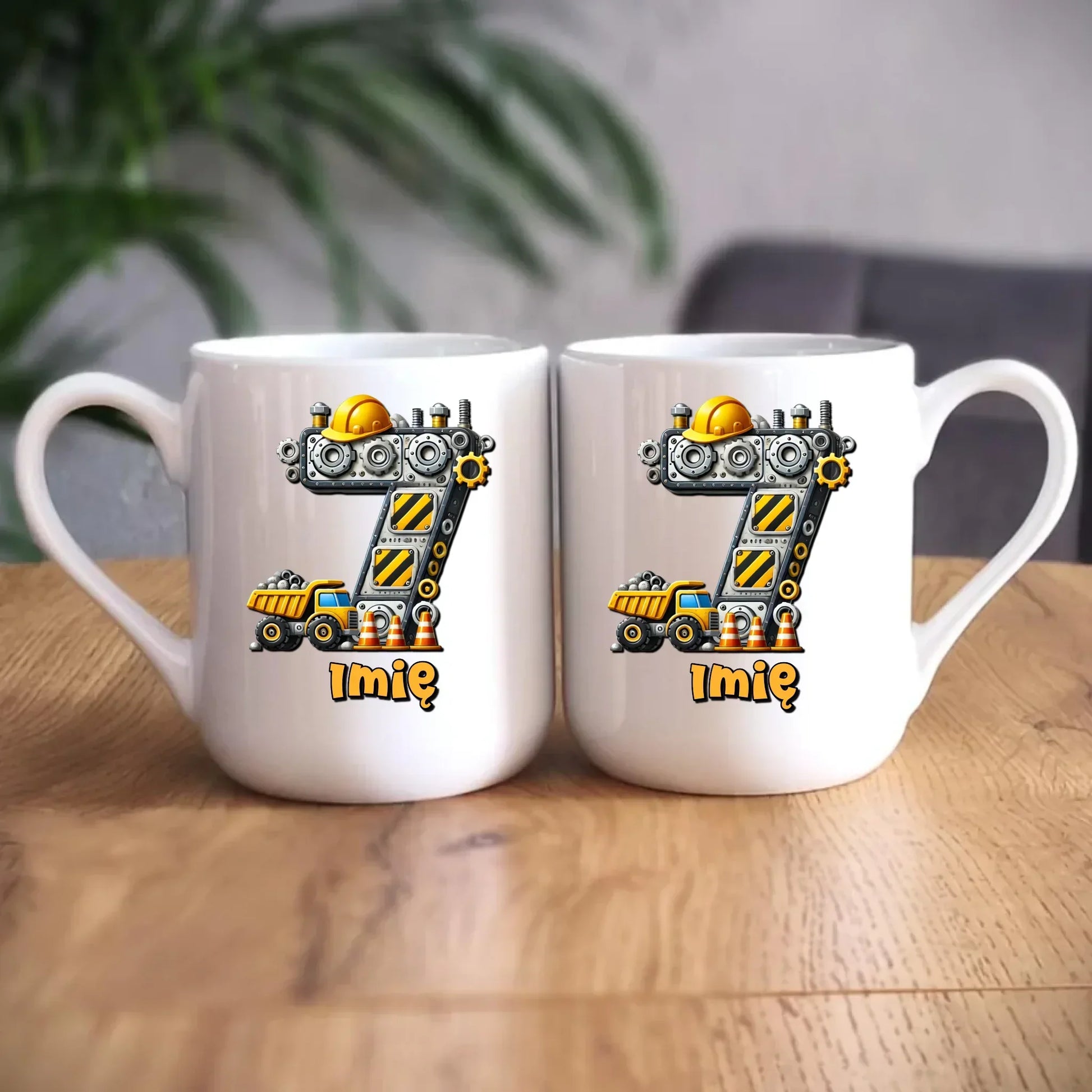 Koparka, konstrukcja | Kubek na 7. urodziny dla chłopca U41 - StoryCups.pl