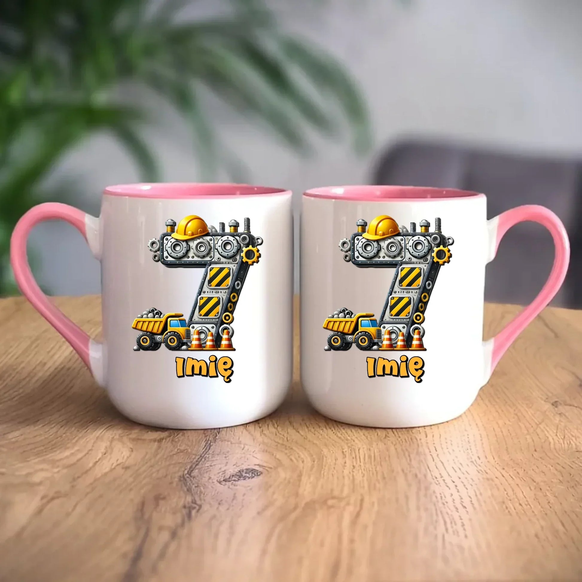 Koparka, konstrukcja | Kubek na 7. urodziny dla chłopca U41 - StoryCups.pl