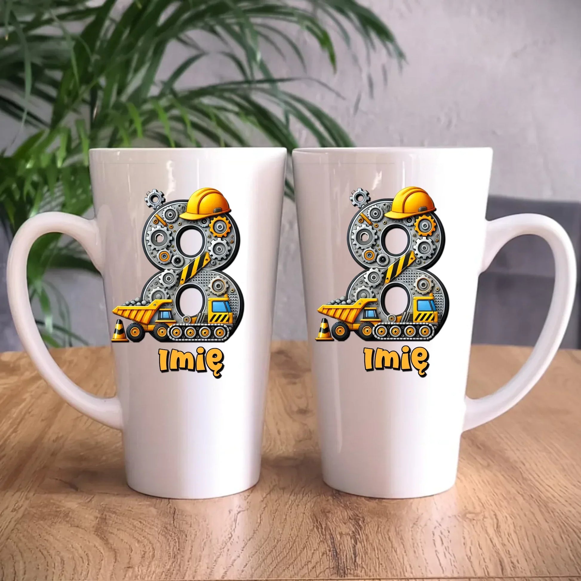 Koparka, konstrukcja | Kubek na 8. urodziny dla chłopca U42 - StoryCups.pl