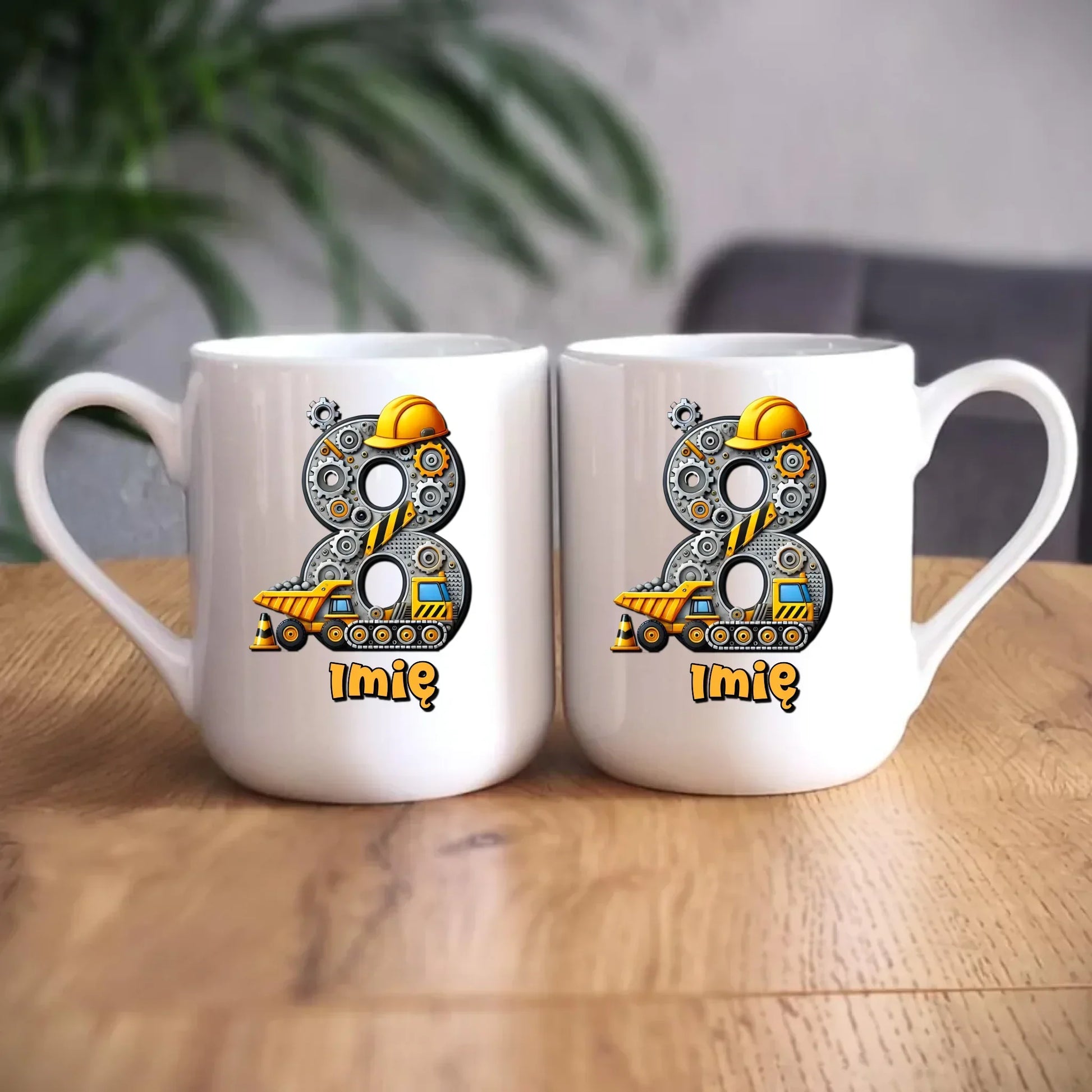 Koparka, konstrukcja | Kubek na 8. urodziny dla chłopca U42 - StoryCups.pl