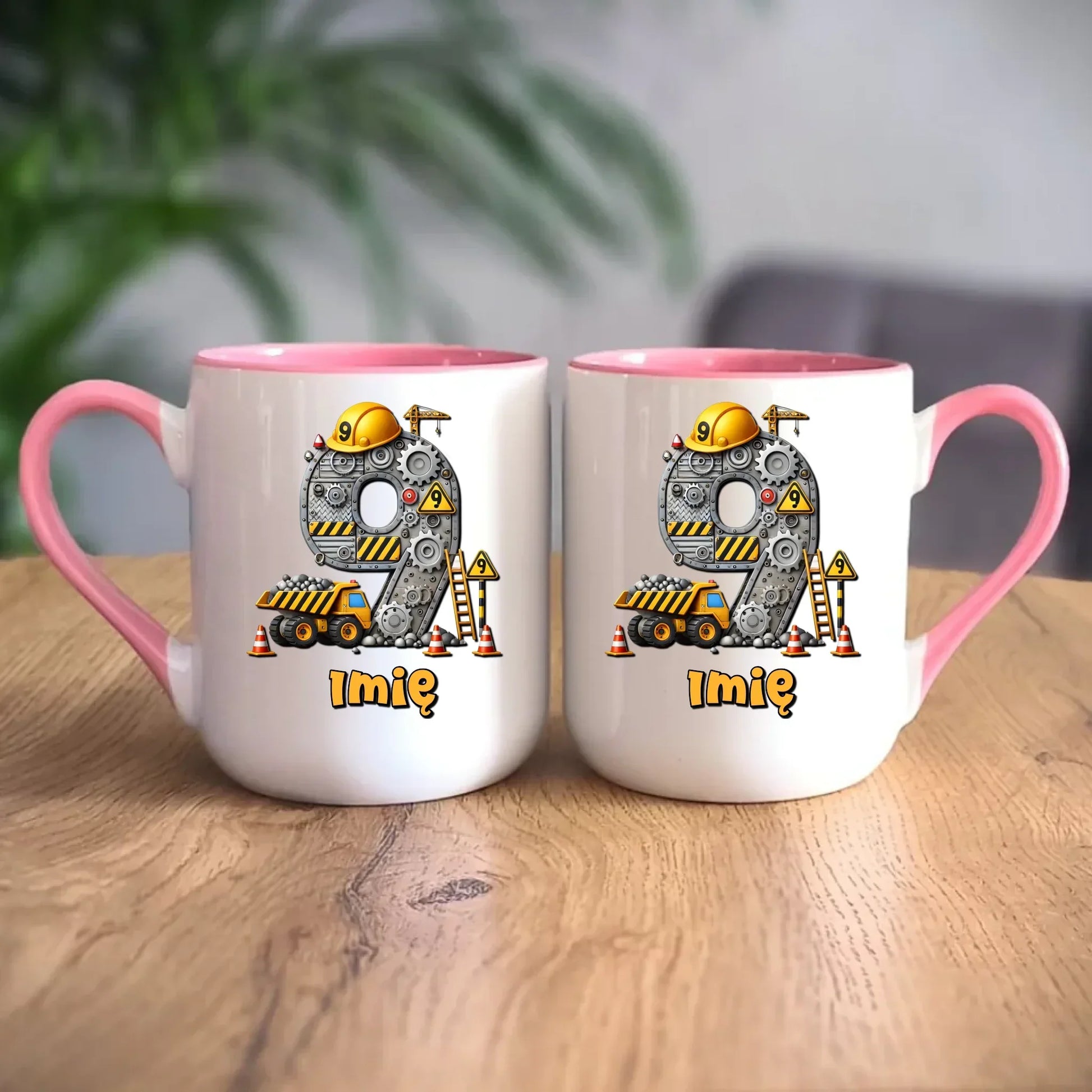 Koparka, konstrukcja | Kubek na 9. urodziny dla chłopca U43 - StoryCups.pl