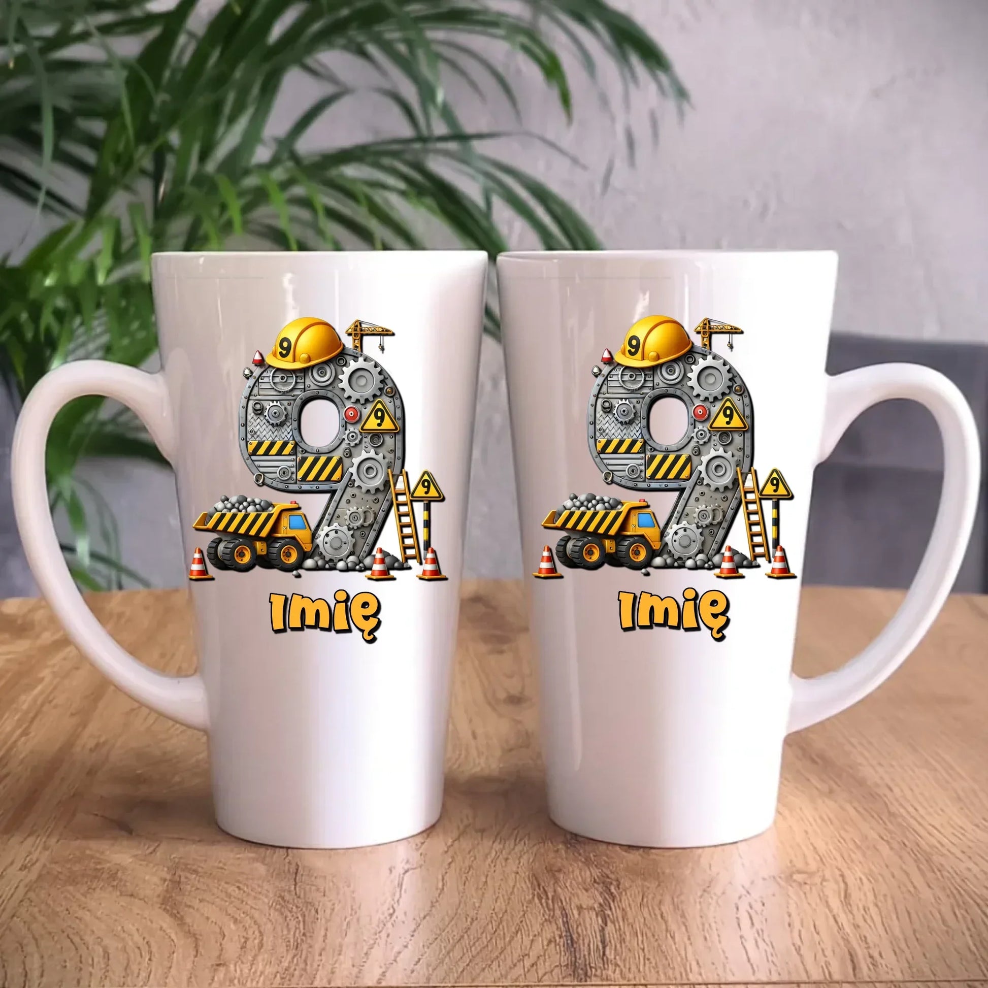 Koparka, konstrukcja | Kubek na 9. urodziny dla chłopca U43 - StoryCups.pl