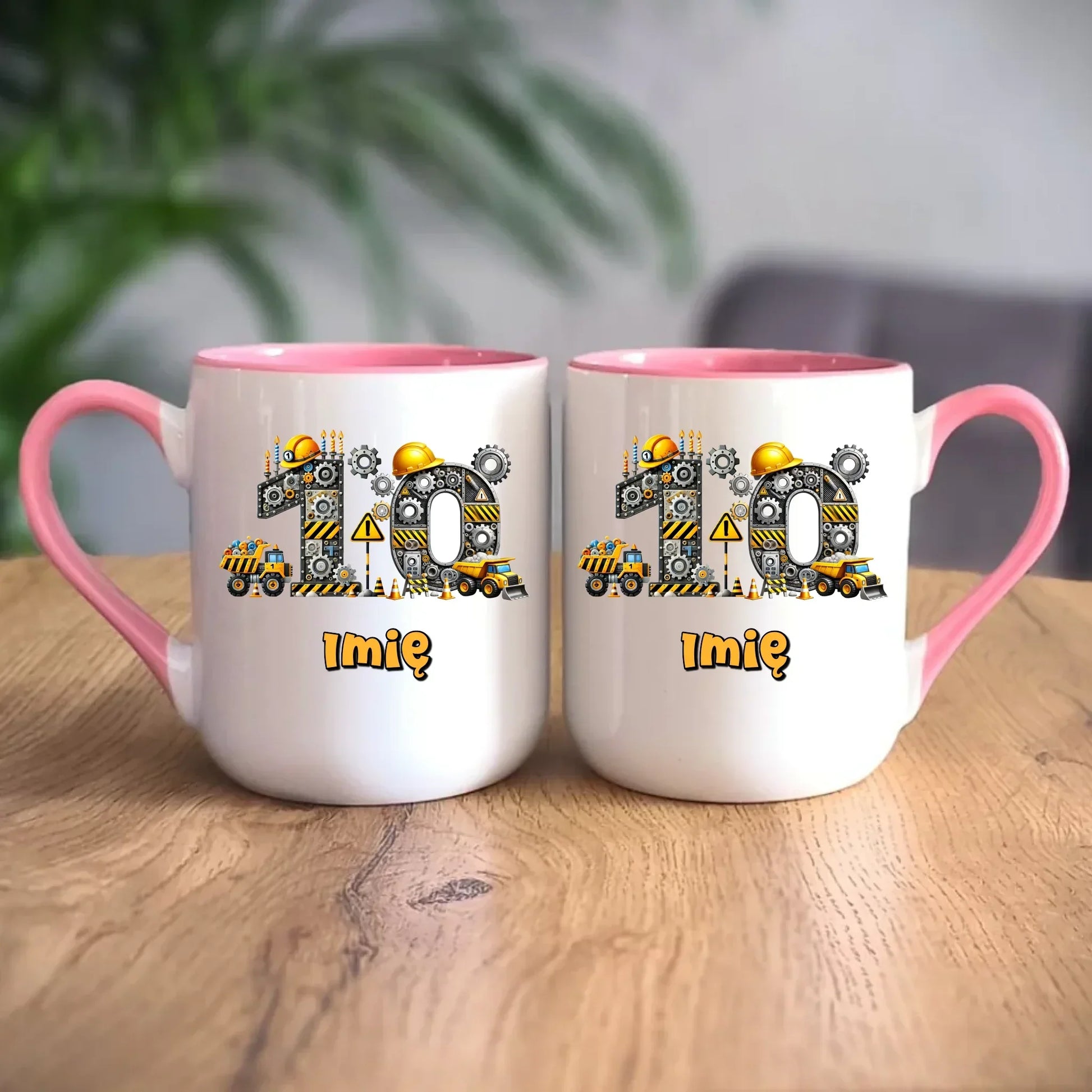 Koparka, konstrukcja | Kubek na 10. urodziny dla chłopca U44 - StoryCups.pl