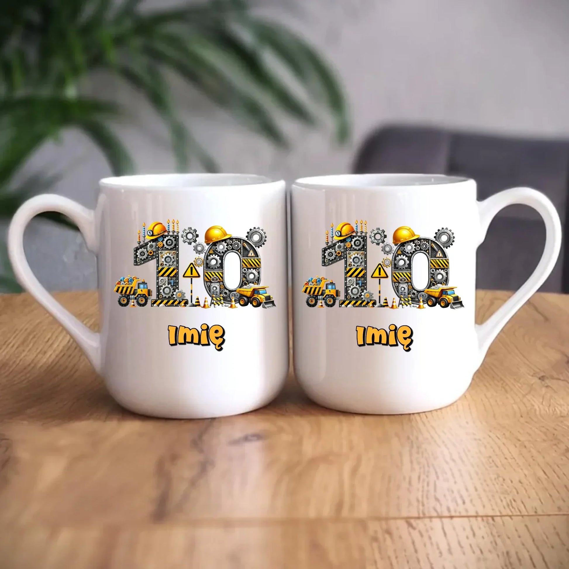 Koparka, konstrukcja | Kubek na 10. urodziny dla chłopca U44 - StoryCups.pl