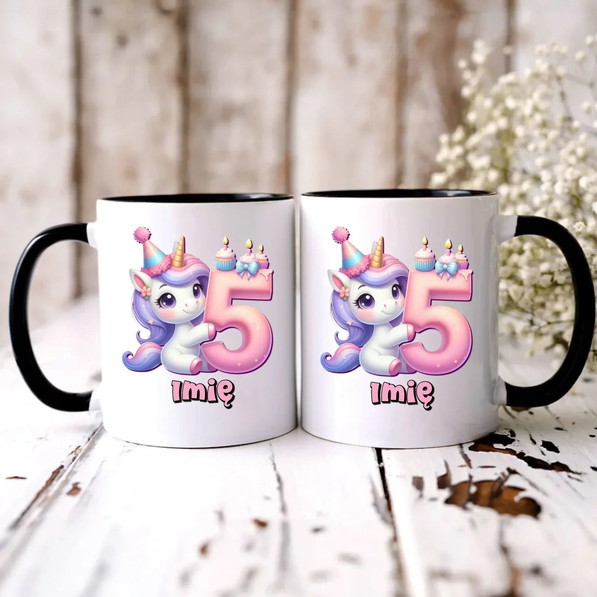 Jednorożec | Kubek na 5. urodziny dla dziewczynki U49 - StoryCups.pl