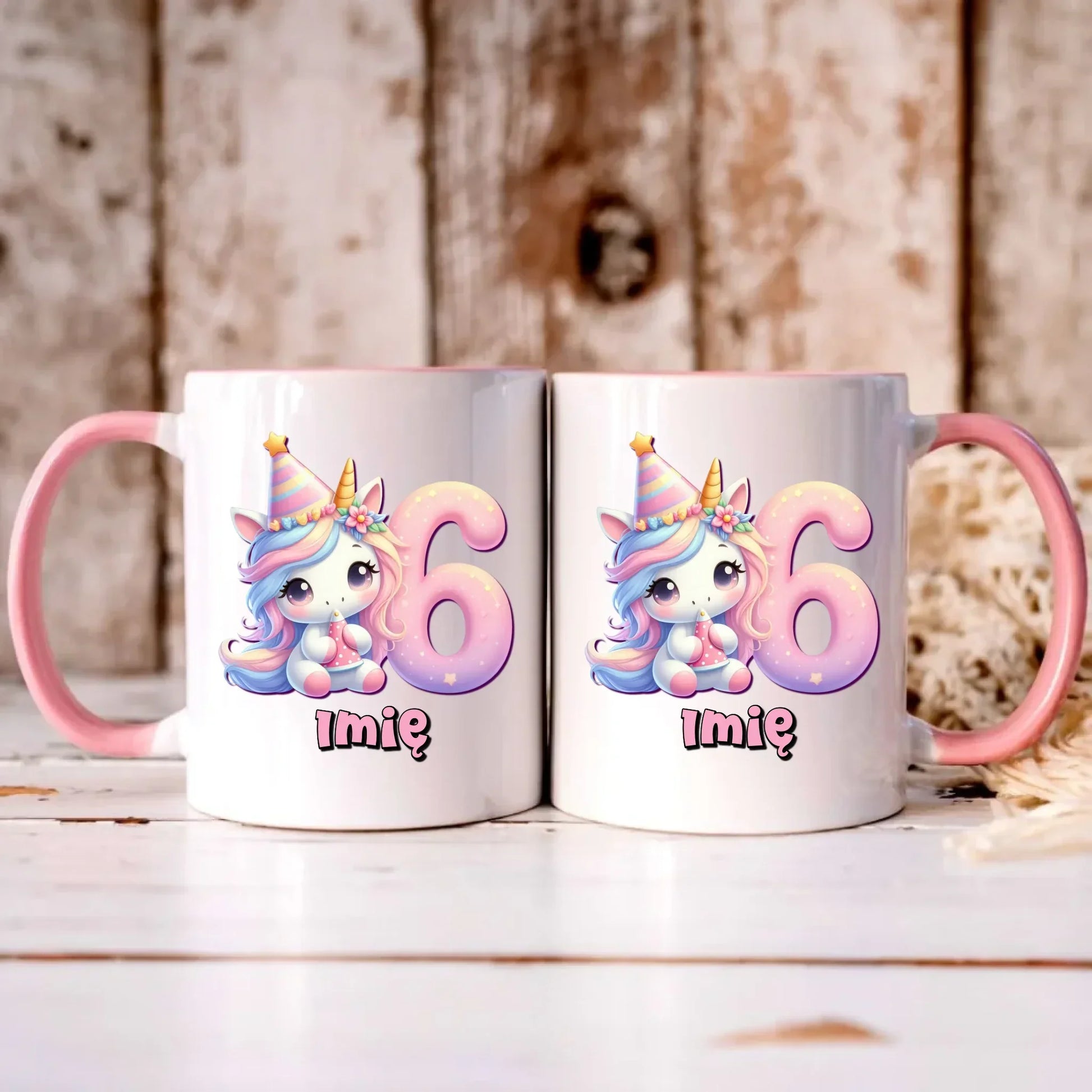 Jednorożec | Kubek na 6. urodziny dla dziewczynki U50 - StoryCups.pl