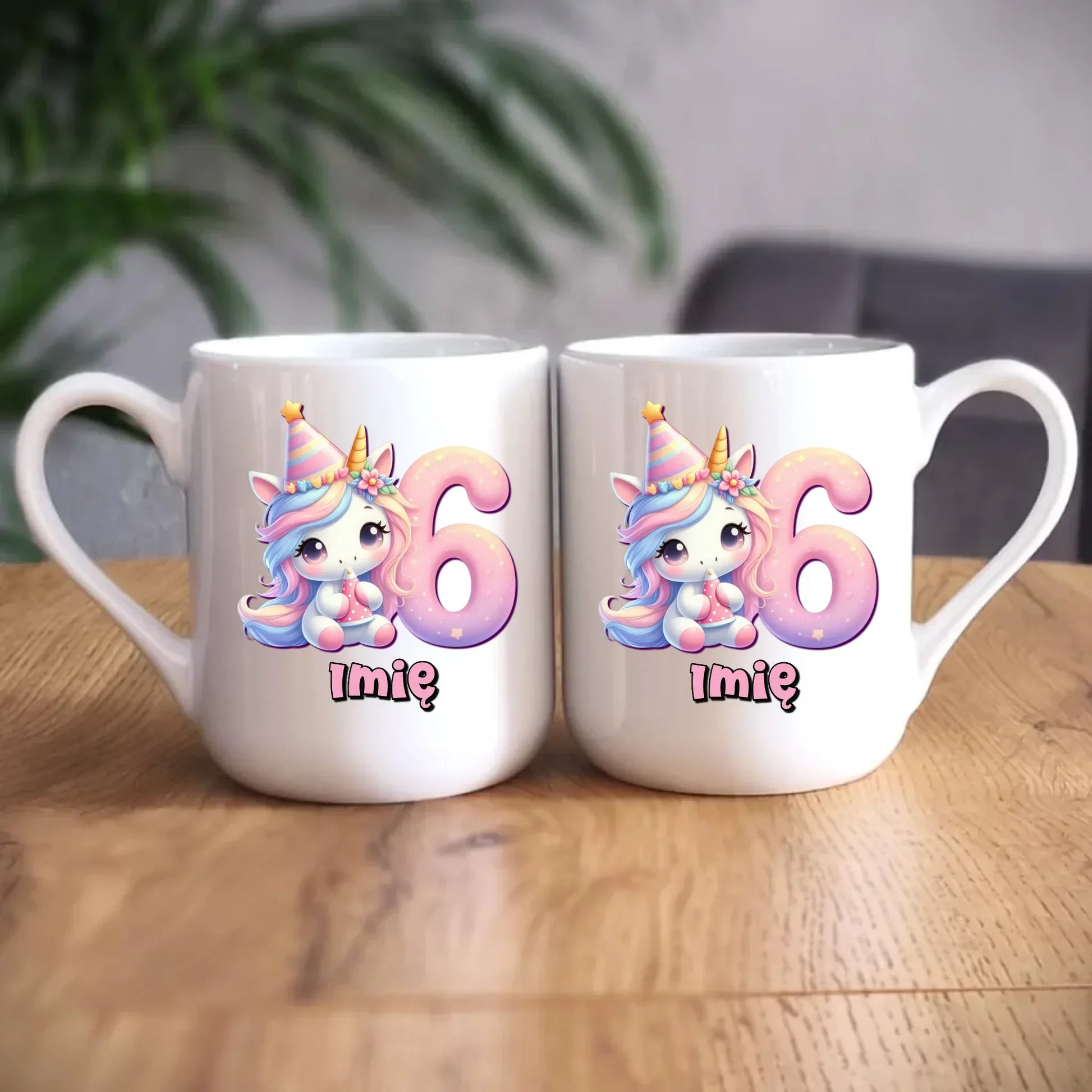 Jednorożec | Kubek na 6. urodziny dla dziewczynki U50 - StoryCups.pl