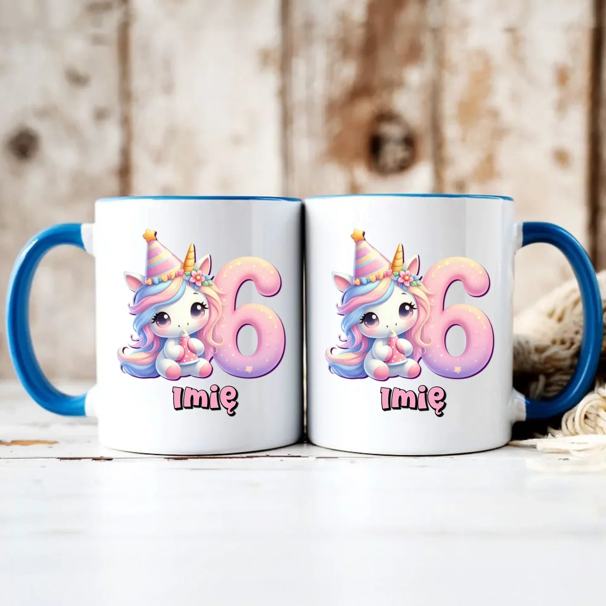 Jednorożec | Kubek na 6. urodziny dla dziewczynki U50 - StoryCups.pl