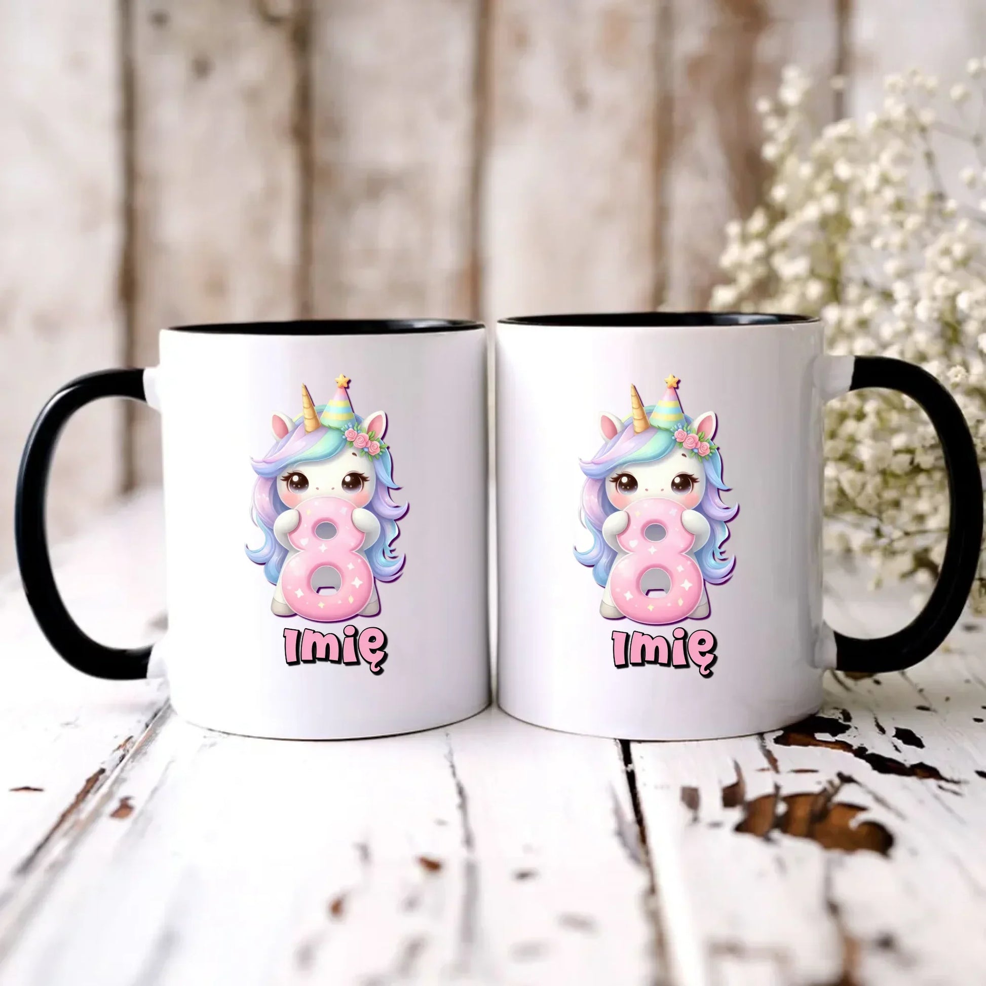 Jednorożec | Kubek na 8. urodziny dla dziewczynki U52 - StoryCups.pl