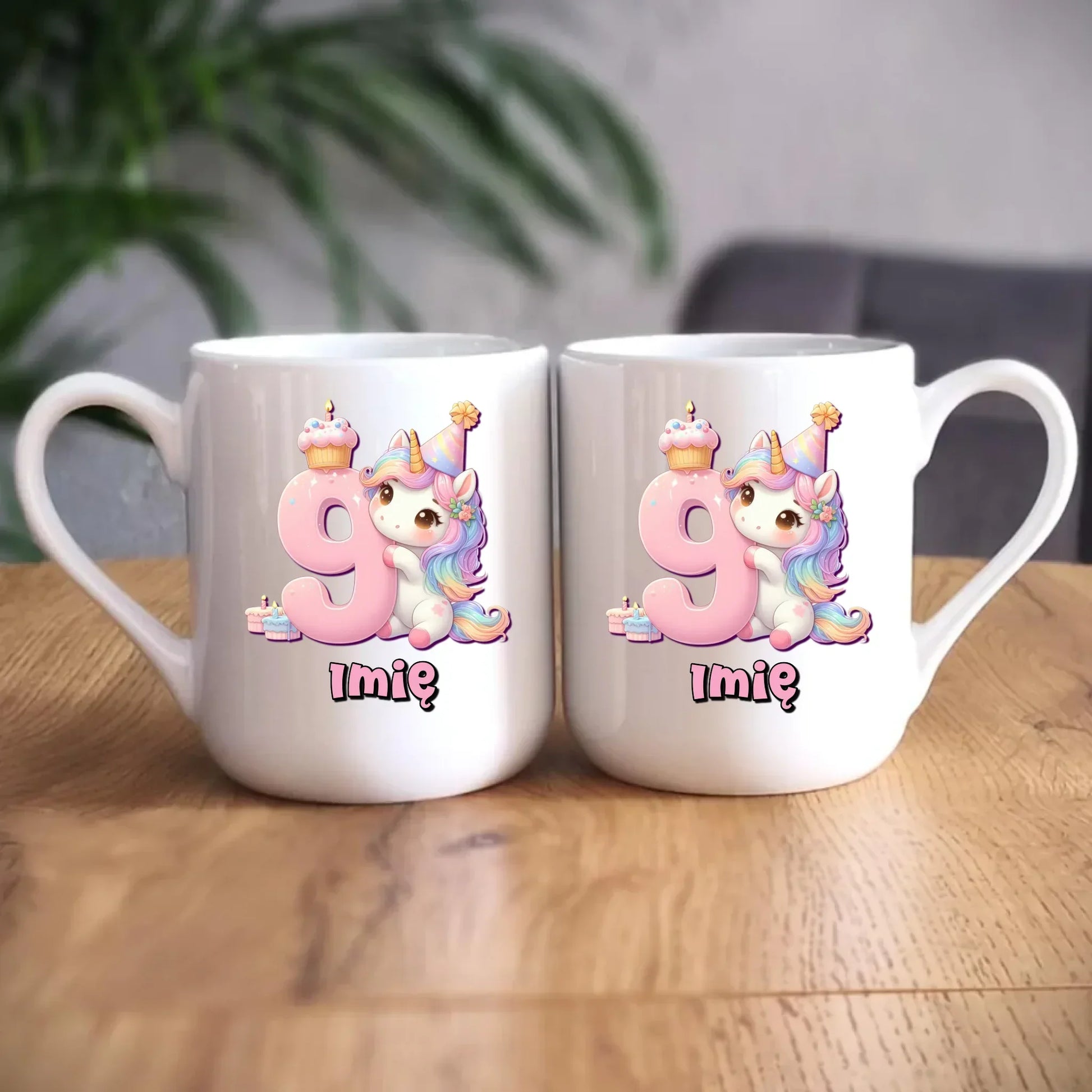 Jednorożec | Kubek na 9. urodziny dla dziewczynki U53 - StoryCups.pl