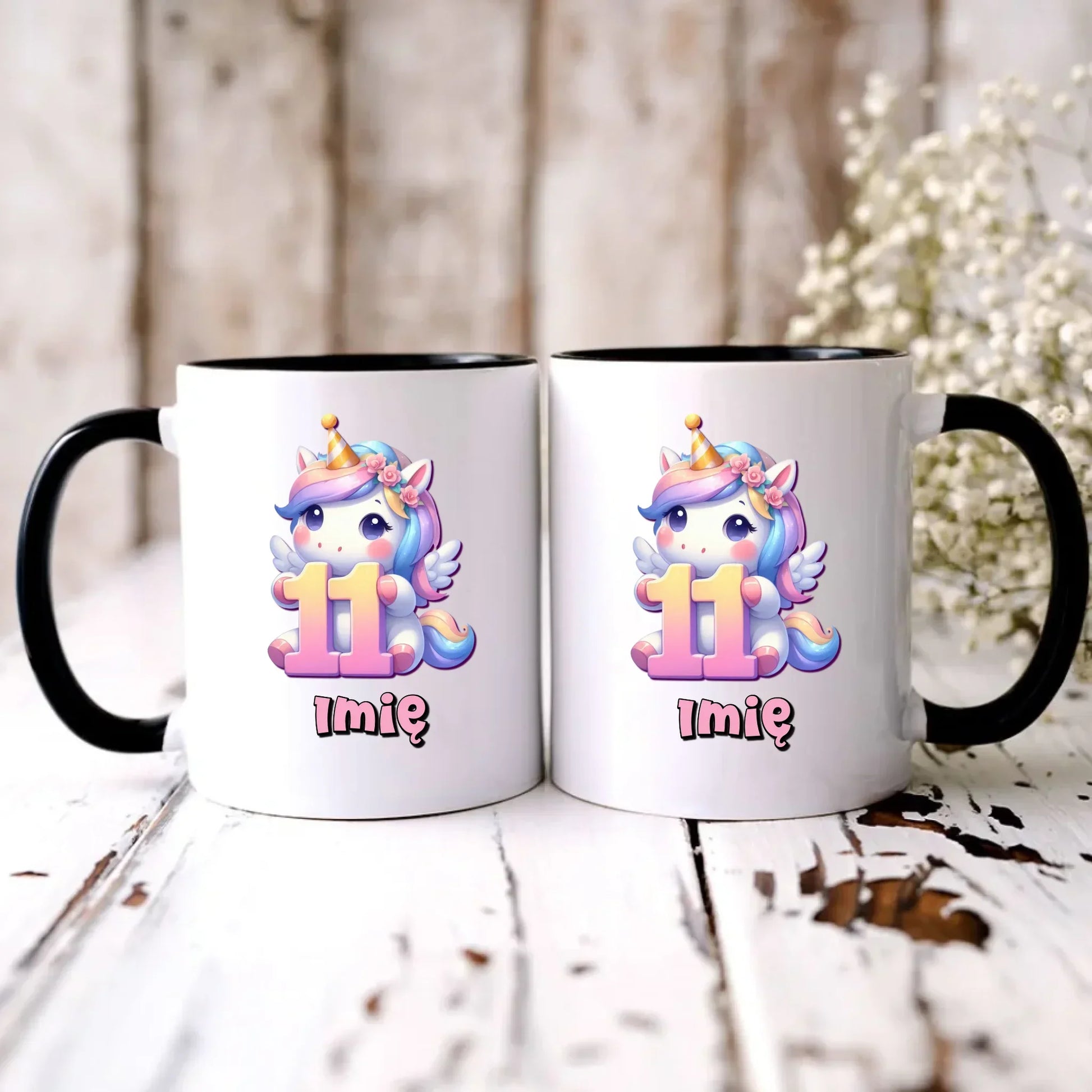 Jednorożec | Kubek na 11. urodziny dla dziewczynki U55 - StoryCups.pl