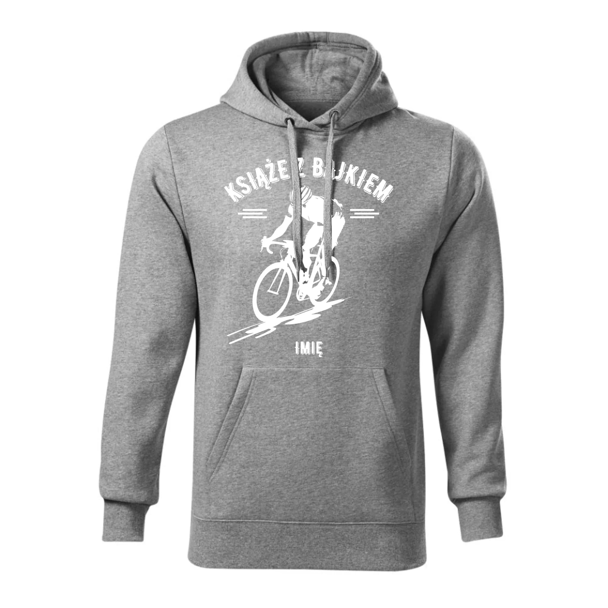 Książe z bajkiem | Bluza męska z kapturem dla rowerzysty HR01 - StoryCups.pl