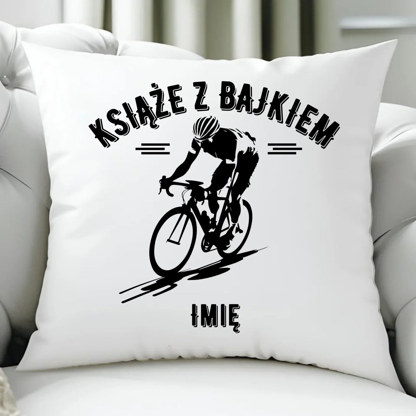 Książe z bajkiem | Poduszka dla rowerzysty HR01 - StoryCups.pl