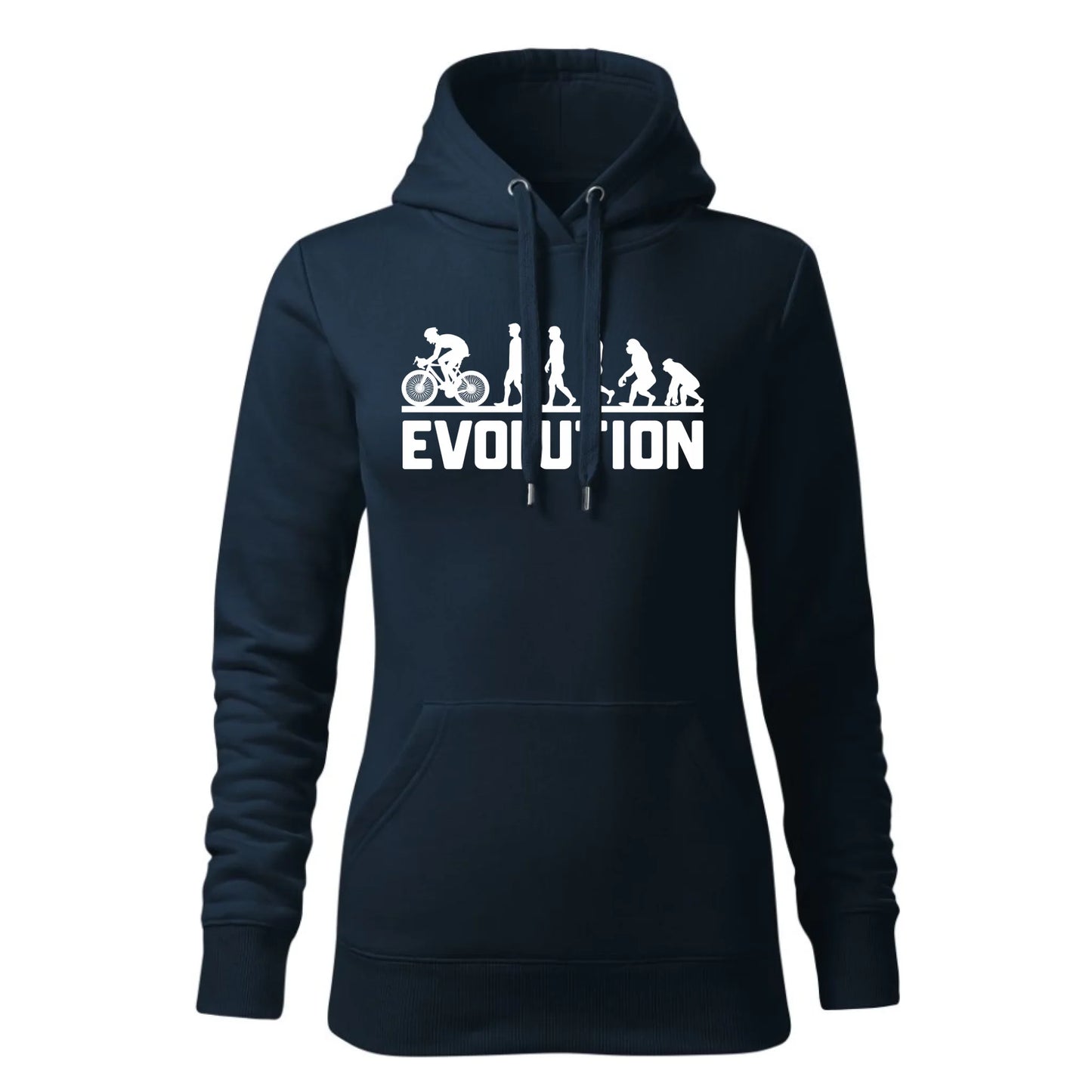 Granatowa bluza damska z kapturem dla rowerzystki ROWER bluza hoodie