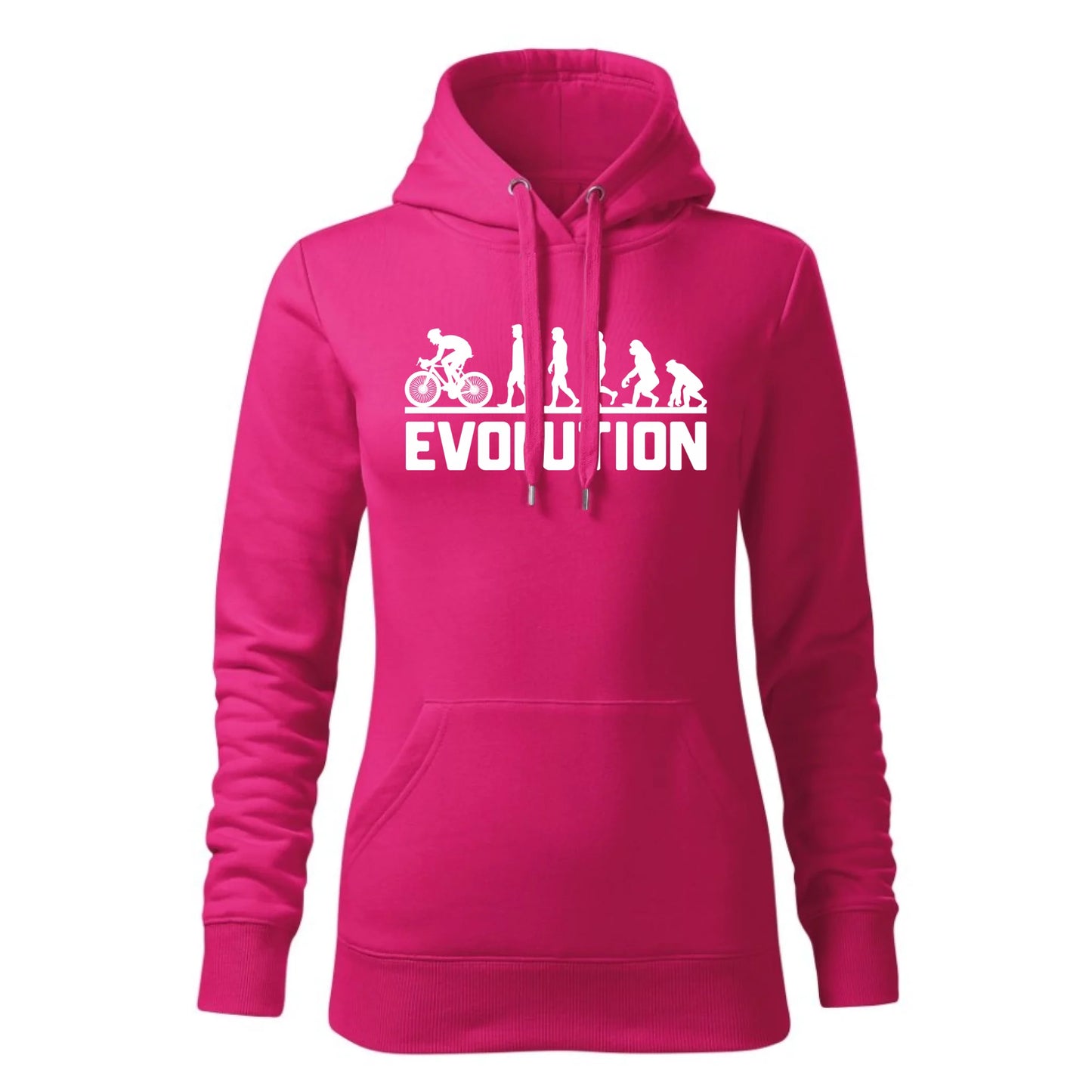 Różowa bluza damska z kapturem dla rowerzystki ROWER bluza hoodie