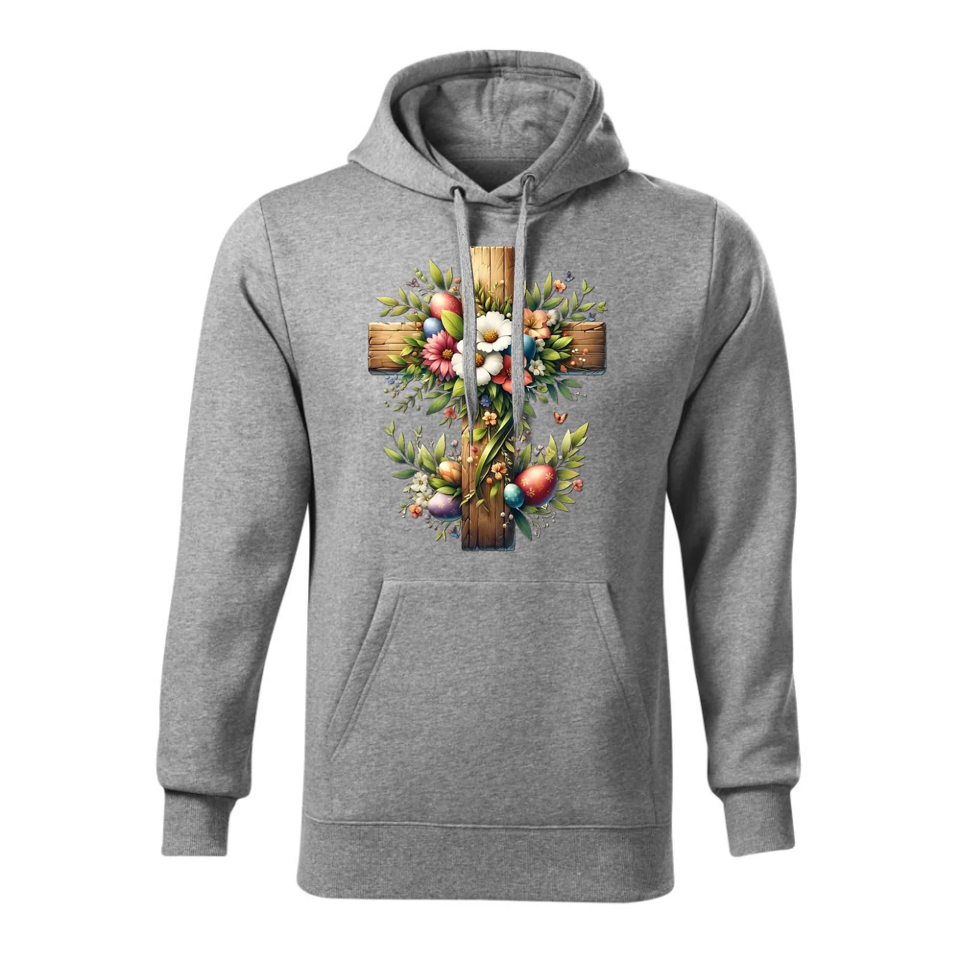 Krzyż | Bluza męska z kapturem na Wielkanoc WN02 - StoryCups.pl