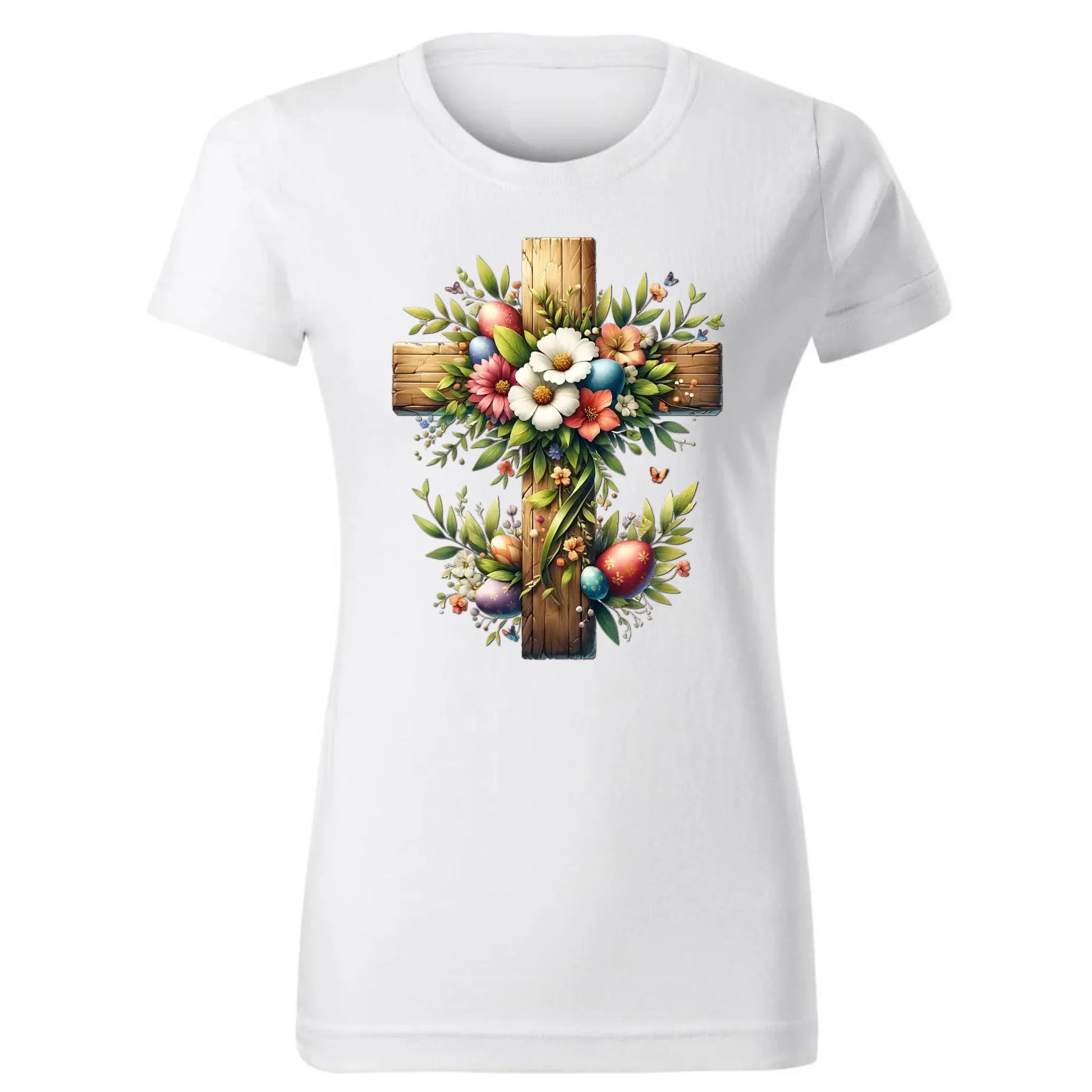 Krzyż | Koszulka damska na Wielkanoc WN02 - StoryCups.pl