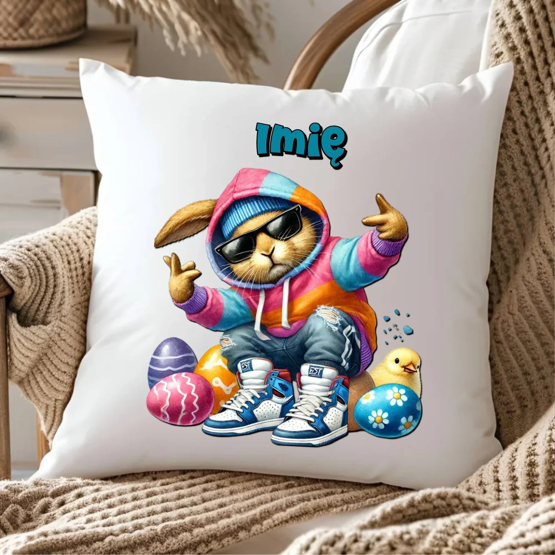 Sigma zając | Poduszka na Wielkanoc WN04 - StoryCups.pl