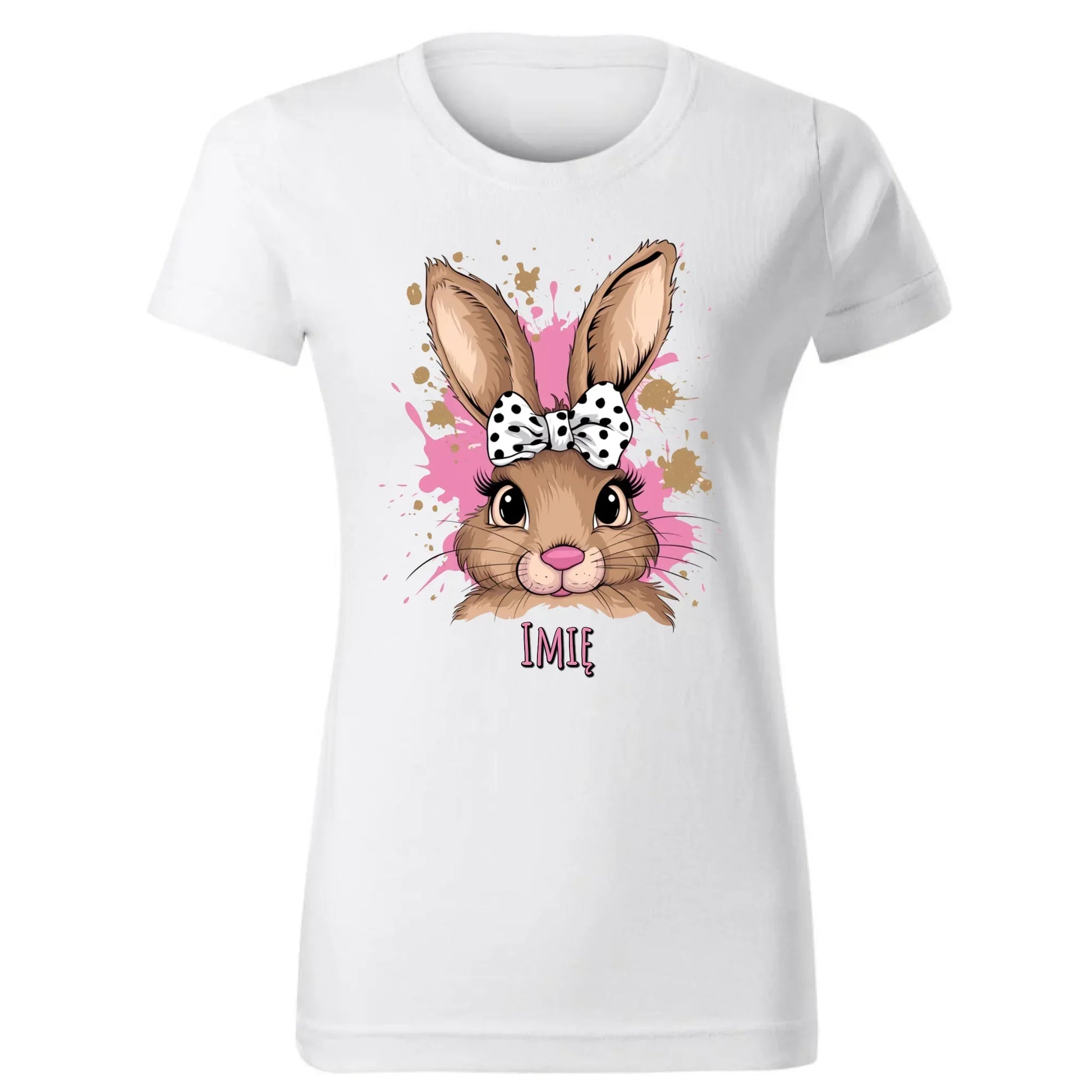 Słodki zajączek imię | Koszulka damska na Wielkanoc WN08 - StoryCups.pl
