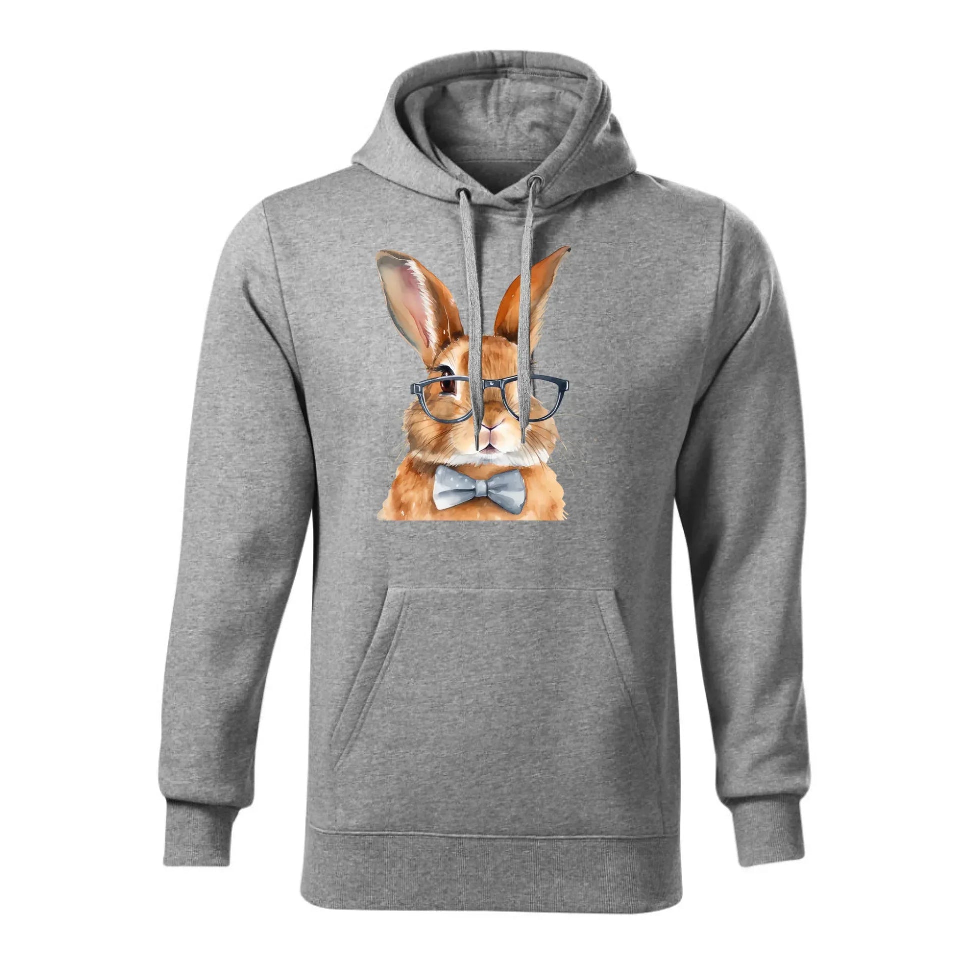 Zając w okularach | Bluza męska z kapturem na Wielkanoc WN12 - StoryCups.pl