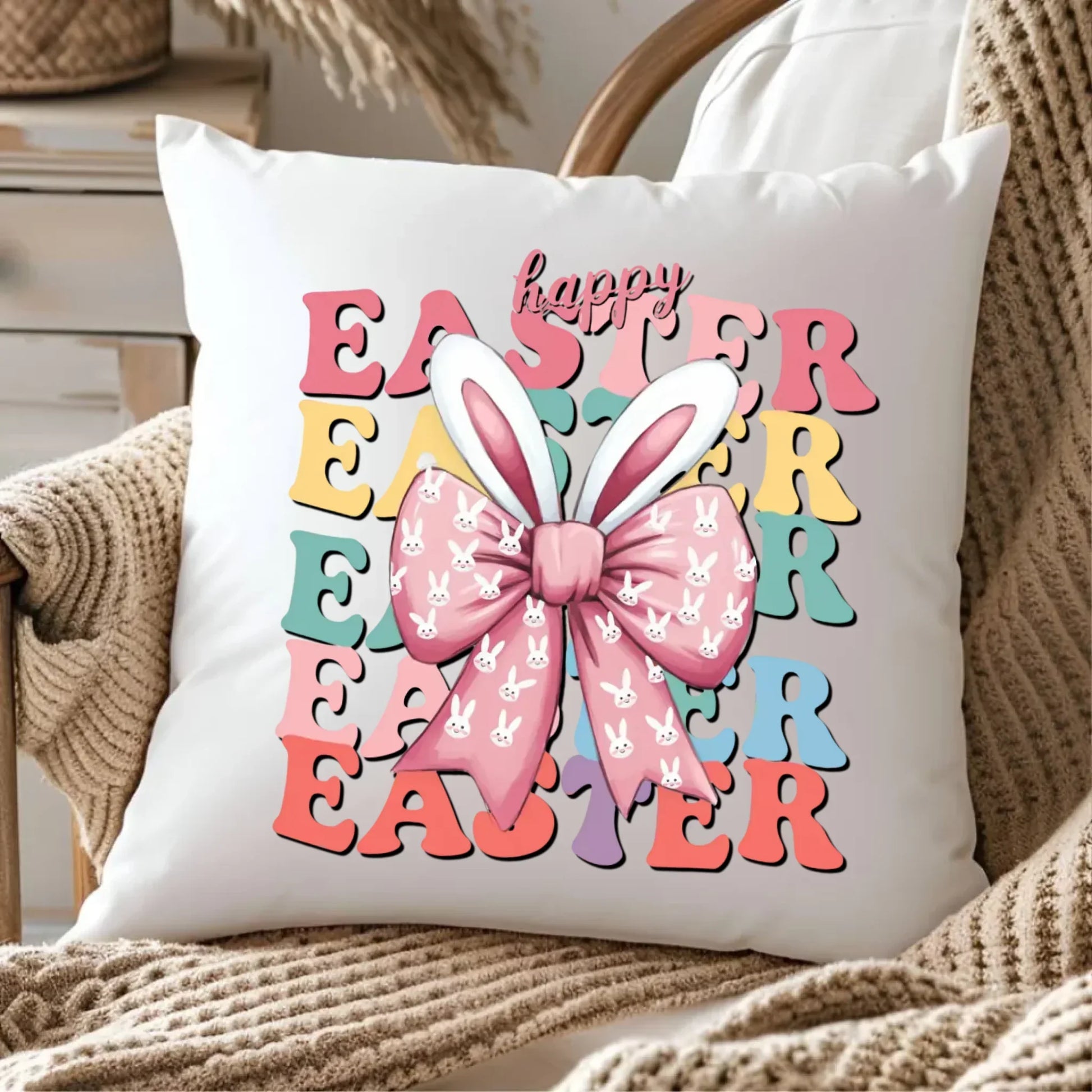 Happy Easter | Poduszka Wielkanocna WN20 - StoryCups.pl