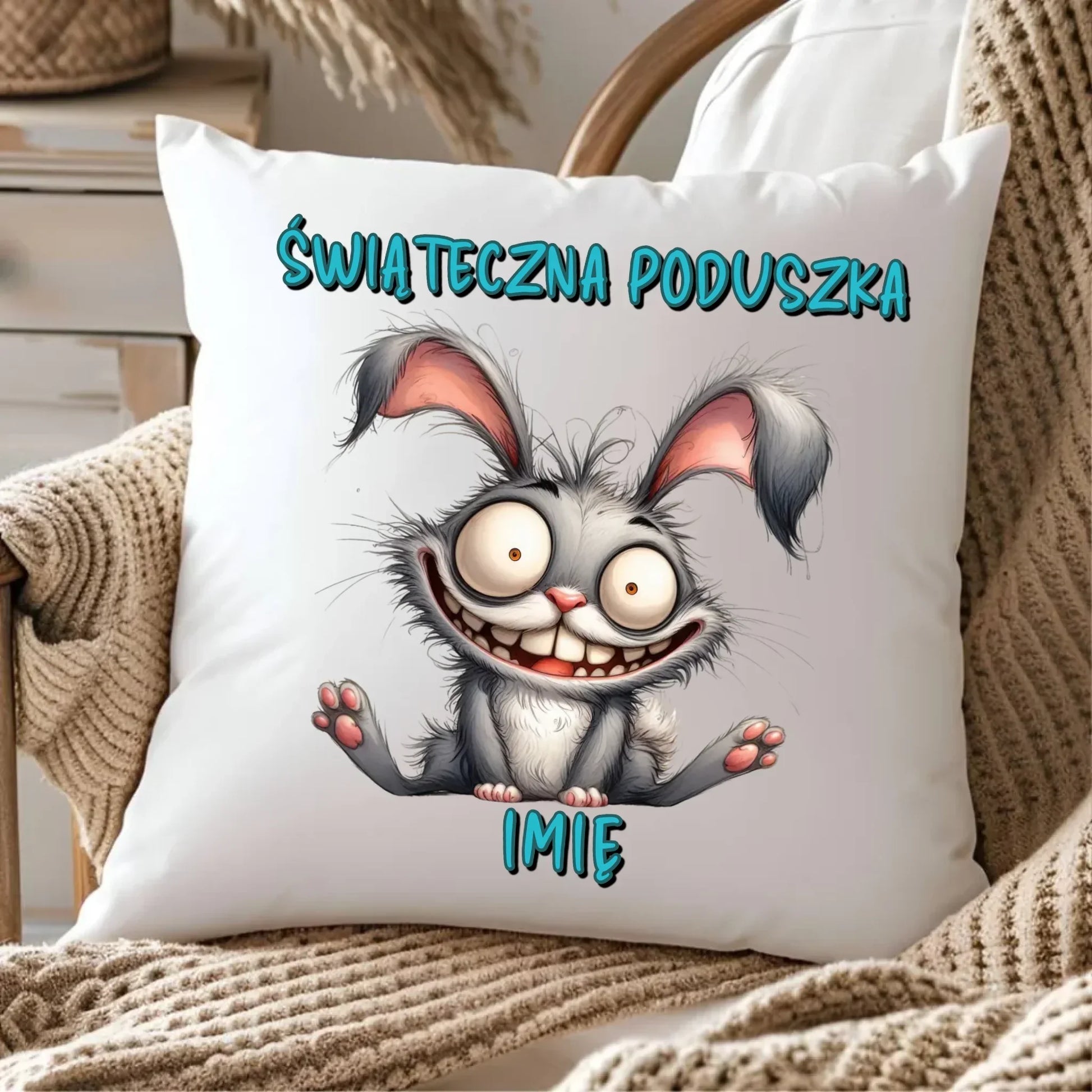 Świąteczna poduszka na Wielkanoc imię WN26 - StoryCups.pl