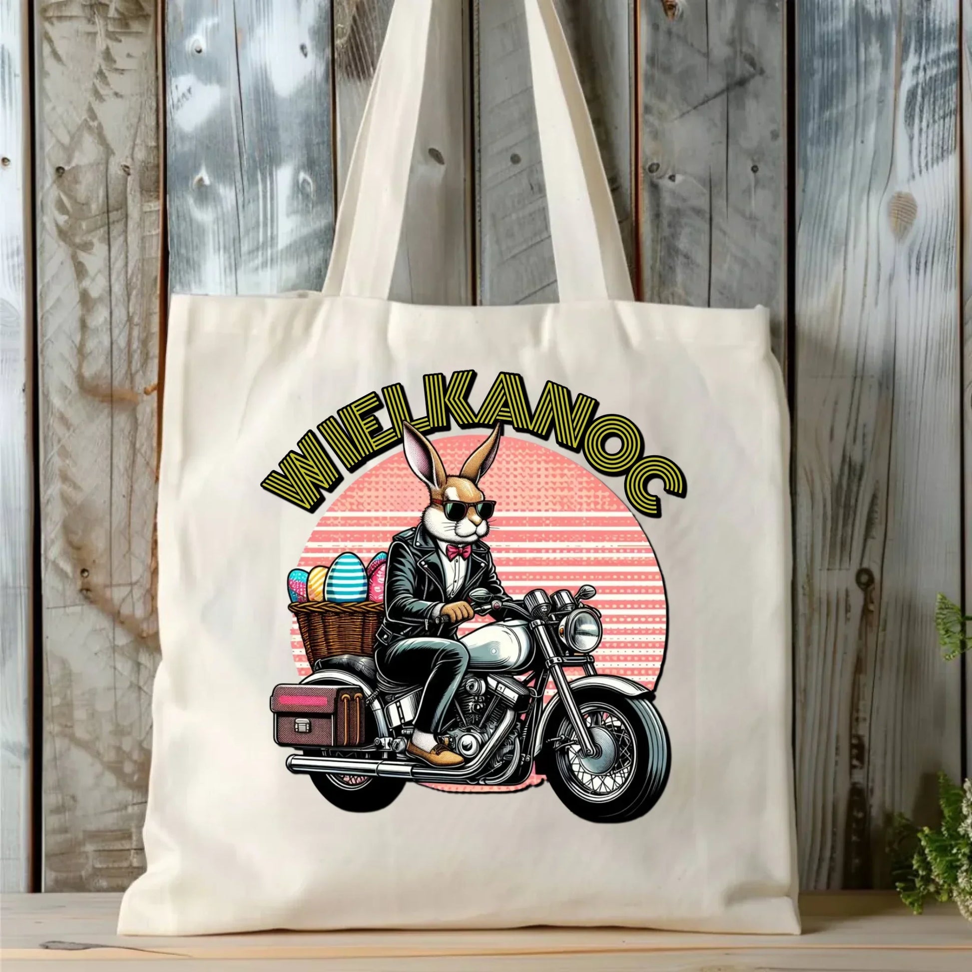 Zając na motorze | Torba Wielkanocna WN29 - StoryCups.pl