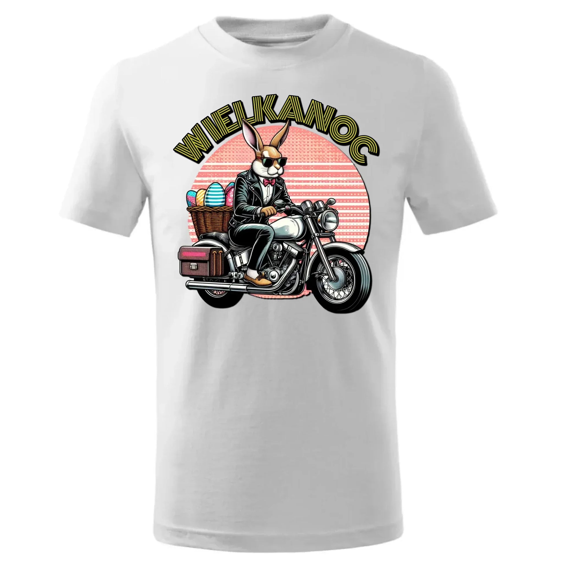 Zając na motorze | Koszulka dla dziecka na Wielkanoc WN29 - StoryCups.pl