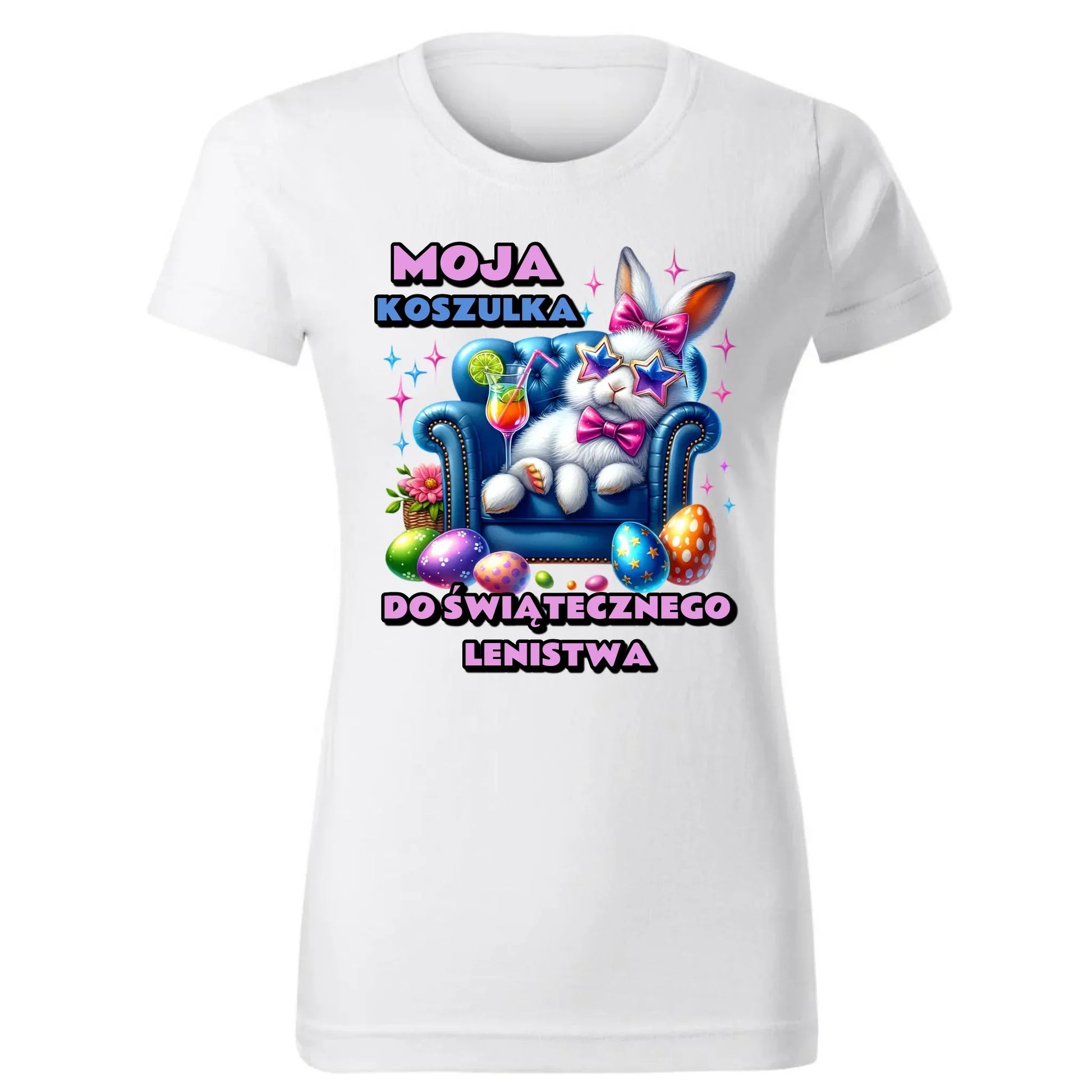 Koszulka do świątecznego lenistwa | Koszulka damska na Wielkanoc WN30 - StoryCups.pl