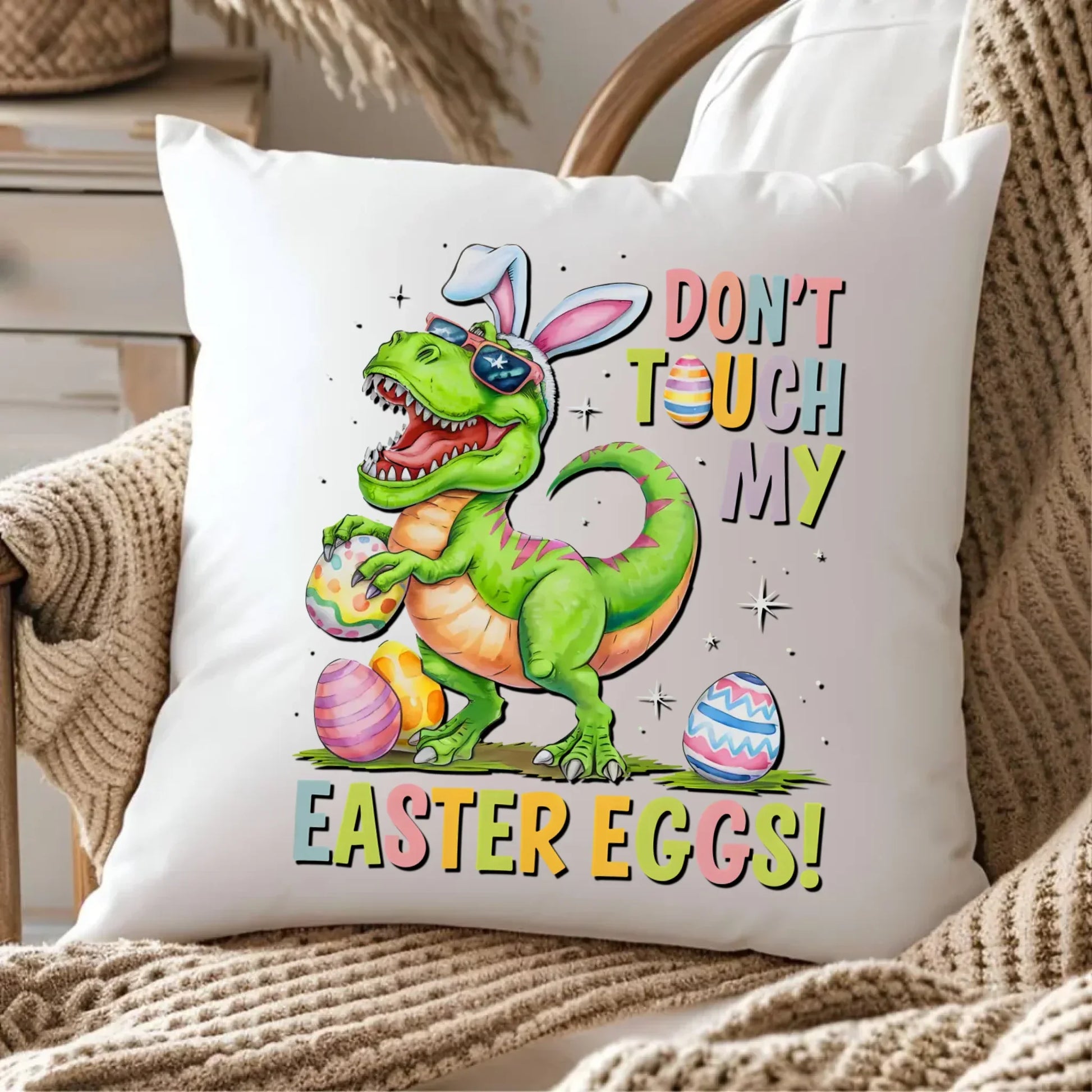 Don't touch my easter eggs | Poduszka Wielkanocna WN34 - StoryCups.pl