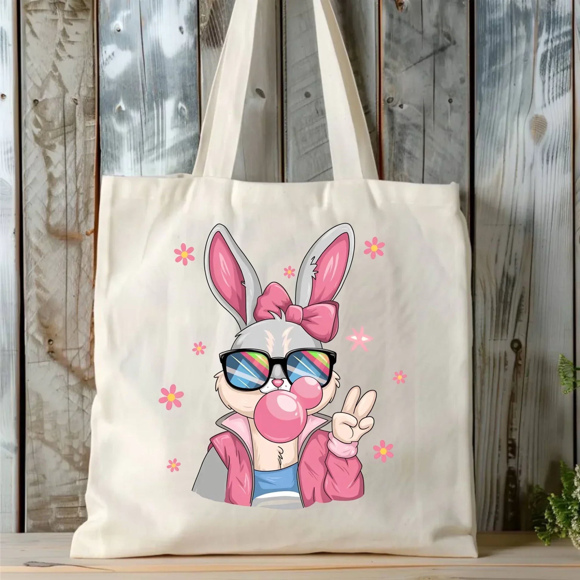 Różowy króliczek | Torba Wielkanocna WN35 - StoryCups.pl