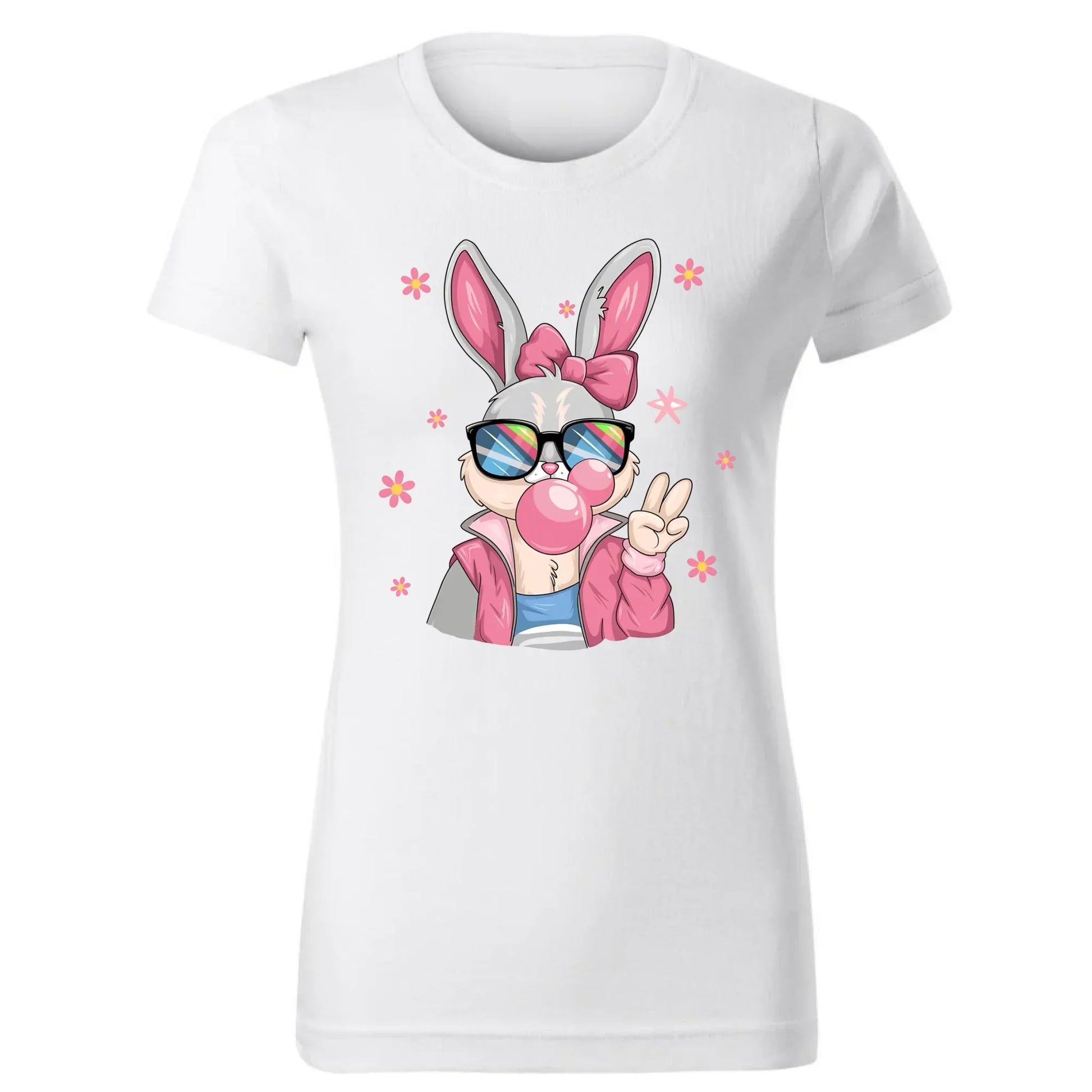 Różowy króliczek | Koszulka damska na Wielkanoc WN35 - StoryCups.pl