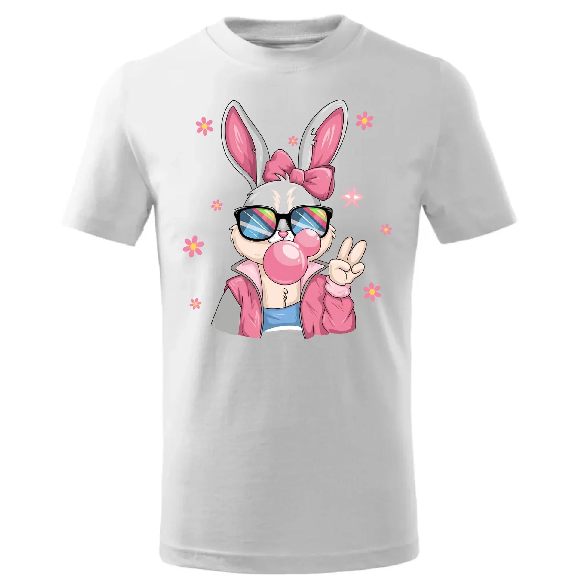 Różowy króliczek | Koszulka dla dziewczynki na Wielkanoc WN35 - StoryCups.pl