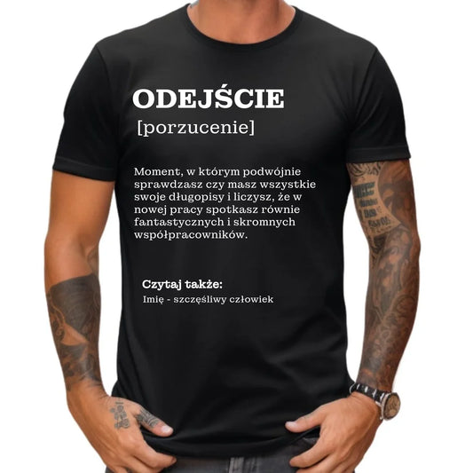 Koszulka męska dla kolegi z pracy prezent na odejście POŻEGNANIE