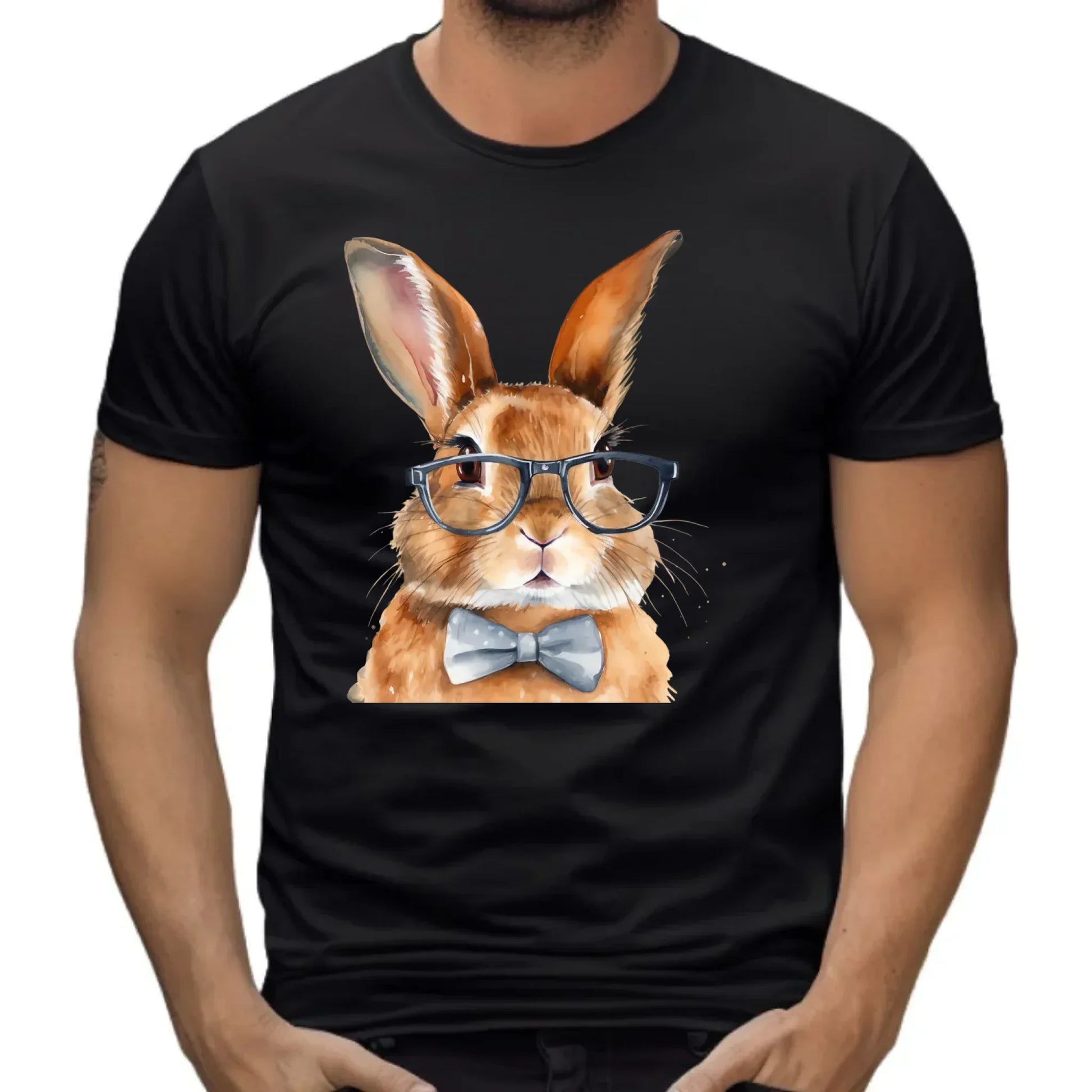 Zając w okularach | Koszulka męska na Wielkanoc WN12 - StoryCups.pl