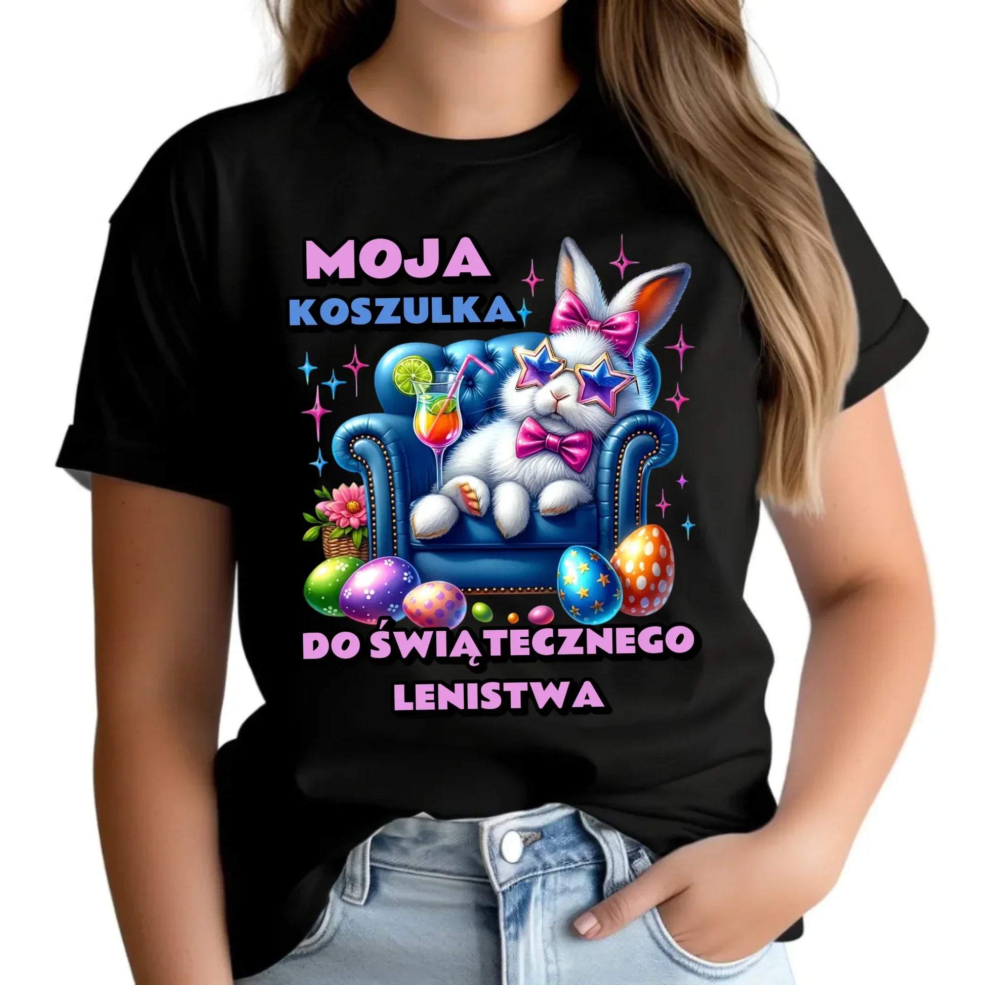 Koszulka do świątecznego lenistwa | Koszulka damska na Wielkanoc WN30 - StoryCups.pl