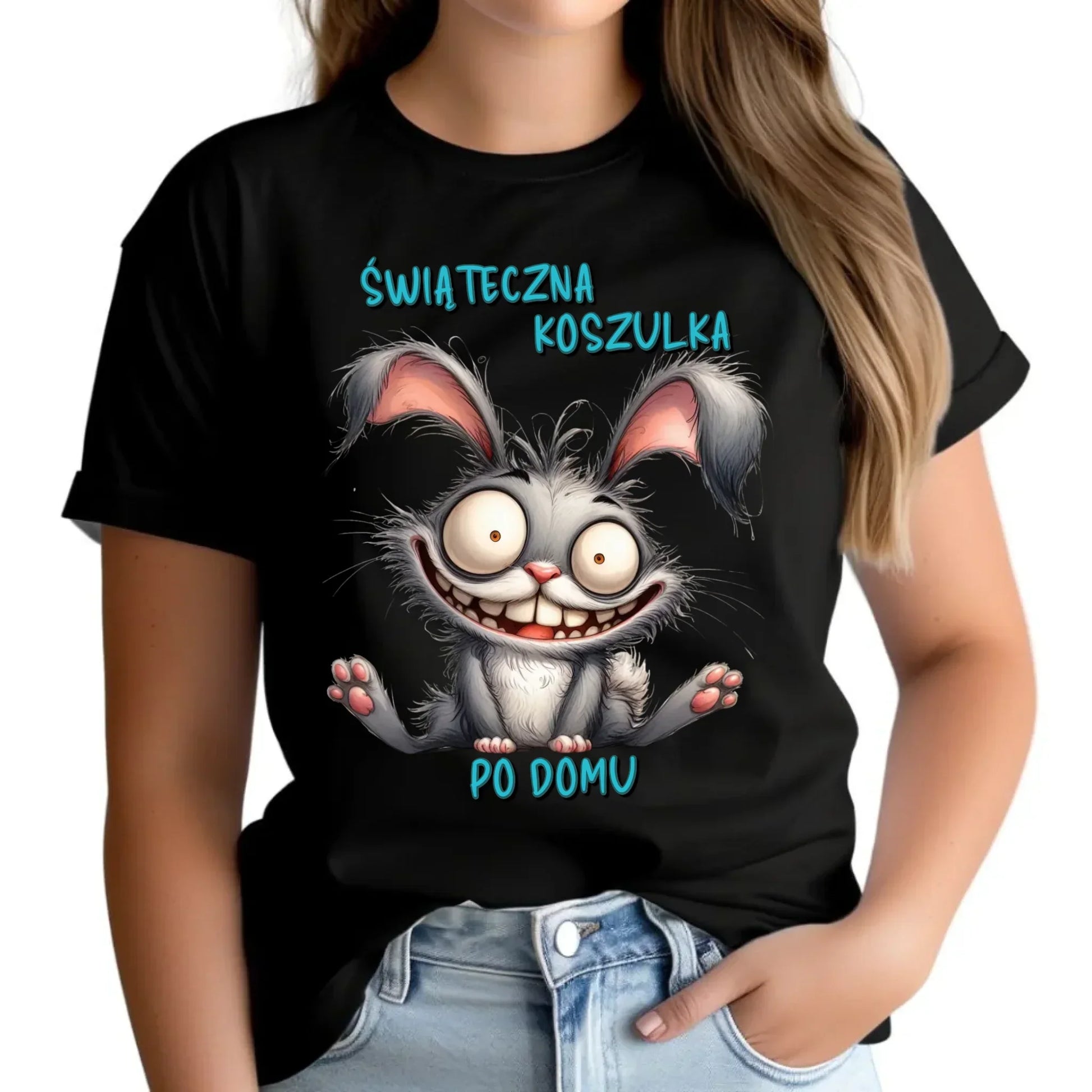 Świąteczna koszulka po domu | Koszulka damska na Wielkanoc WN26 - StoryCups.pl