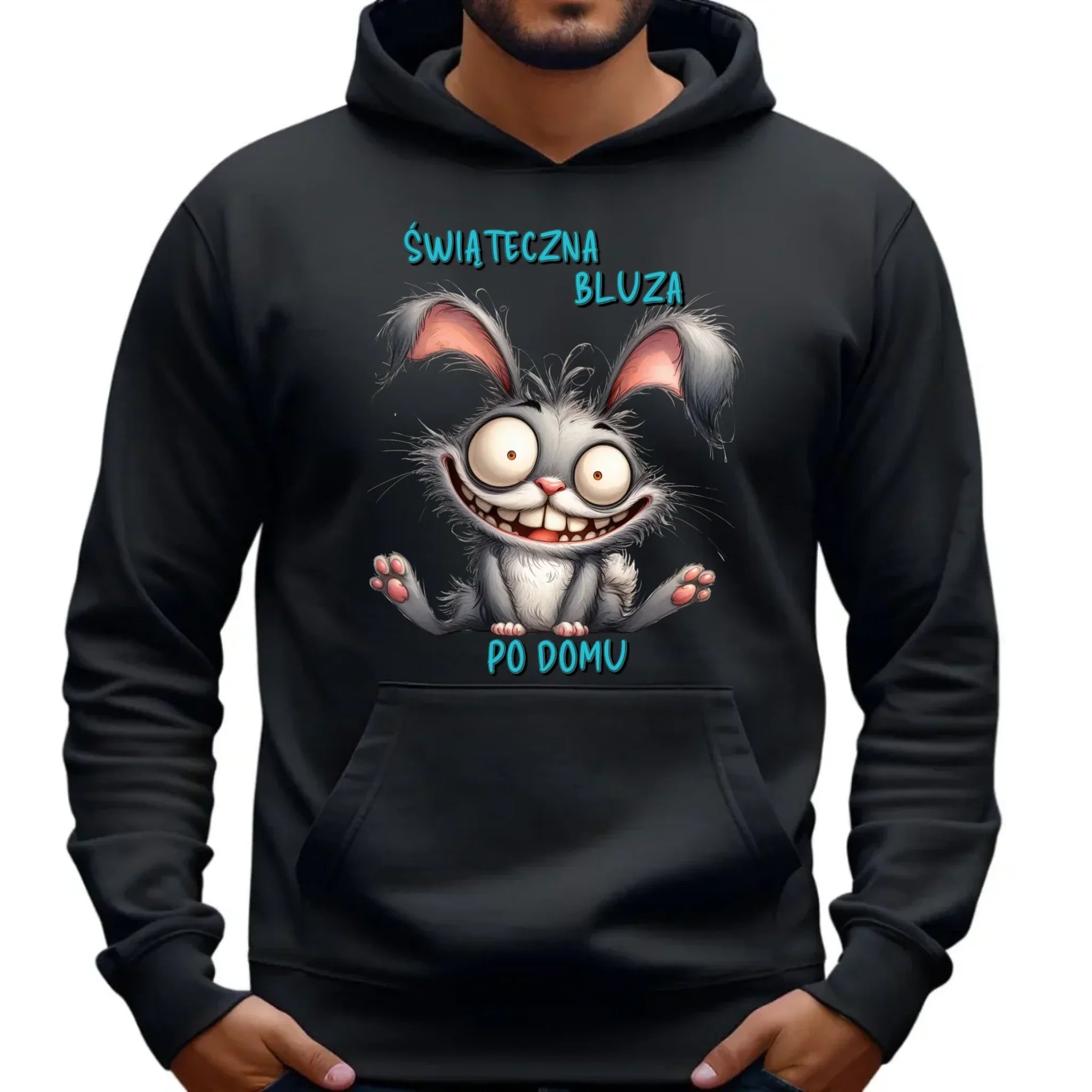 Świąteczna bluza po domu | Bluza męska z kapturem na Wielkanoc WN26 - StoryCups.pl