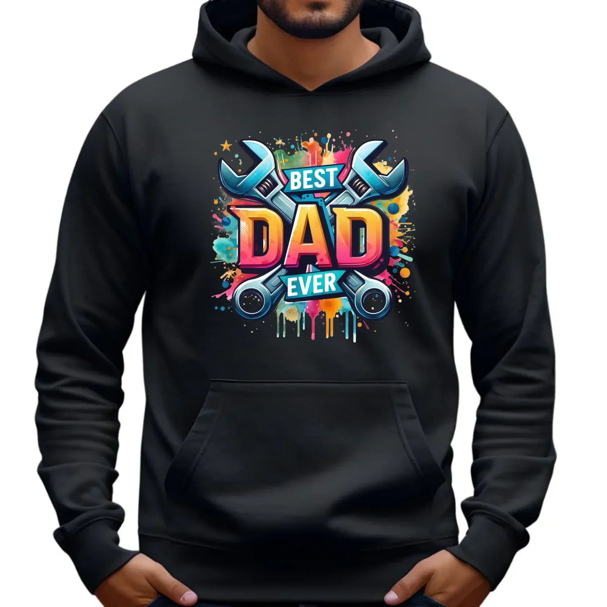 Best Dad Ever | Bluza męska z kapturem dla taty DT58 - StoryCups.pl