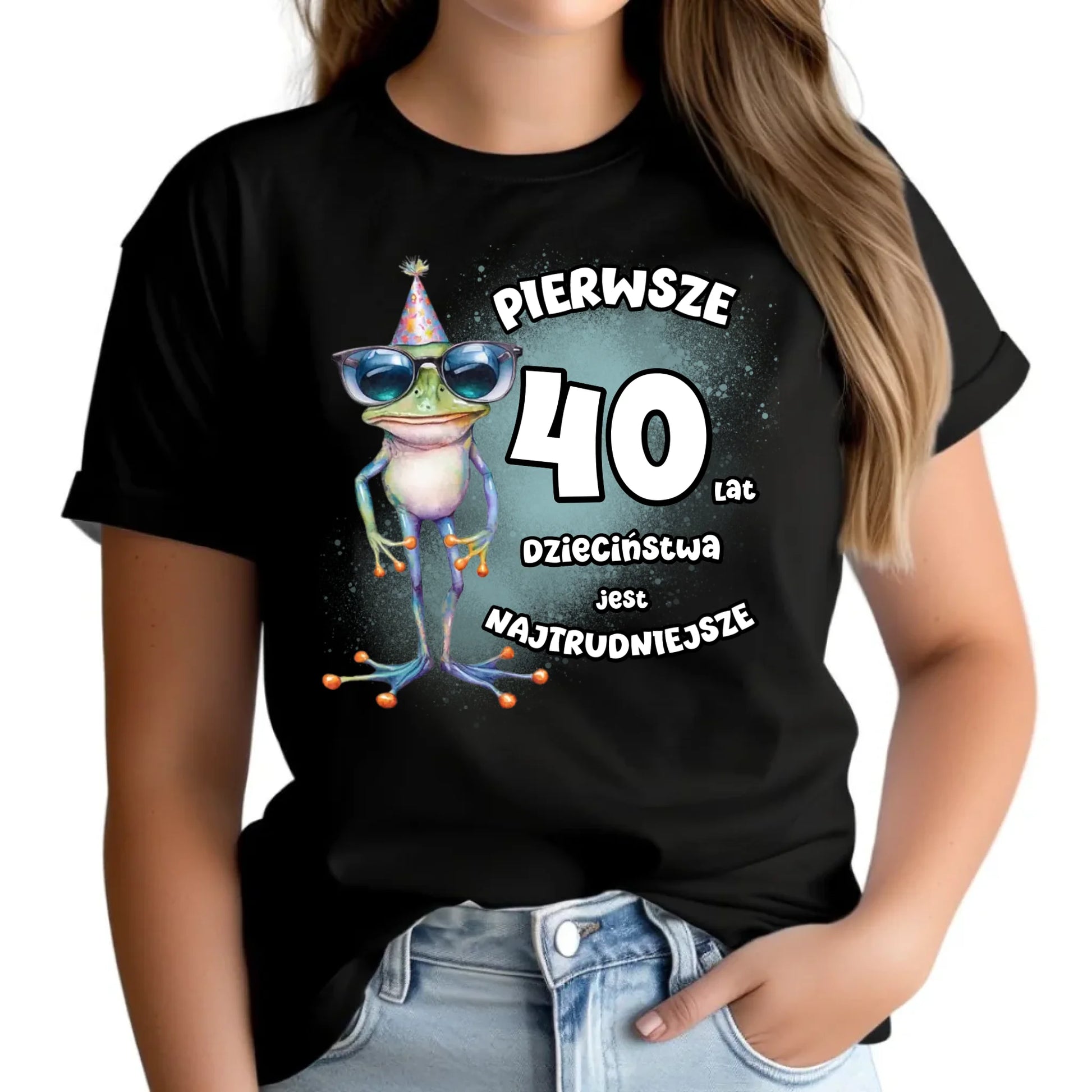 Pierwsze 40 lat dzieciństwa jest najtrudniejsze | Koszulka damska na urodziny U20 - StoryCups.pl