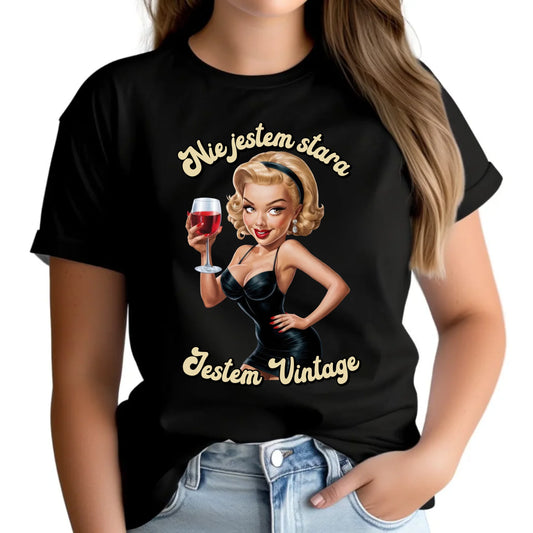 Nie jestem stara jestem vintage | Koszulka damska na urodziny U05 - StoryCups.pl