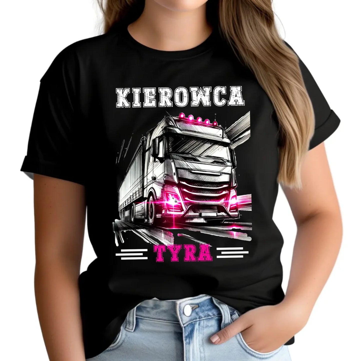 Koszulka damska z nadrukiem na prezent dla kierowcy KIEROWCA TIRA